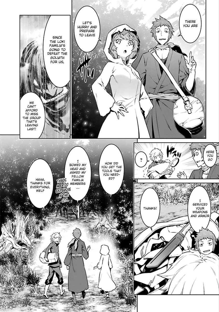 Dungeon ni Deai o Motomeru no wa Machigatte Iru Darou ka Chapter 74 page 6 - Chapter 74: Tested Resolve