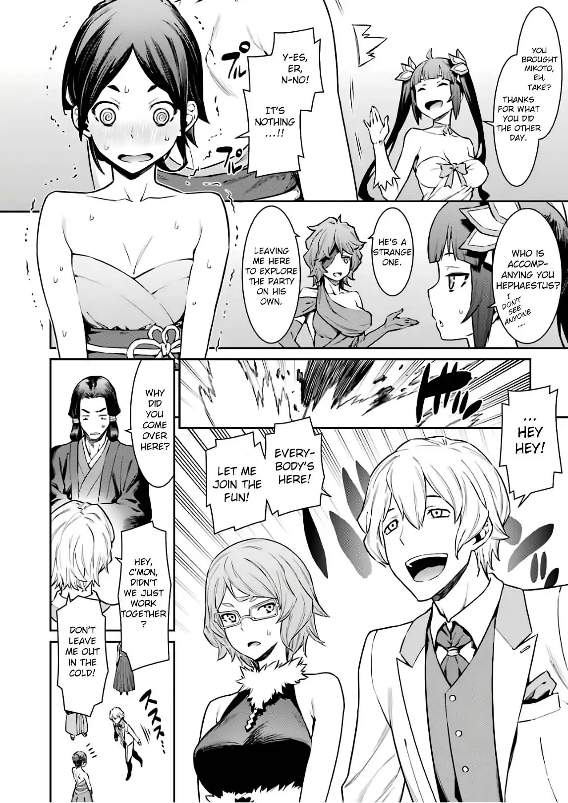 Dungeon ni Deai o Motomeru no wa Machigatte Iru Darou ka Chapter 88 page 5 - Chapter 88: STEP88: Party Night