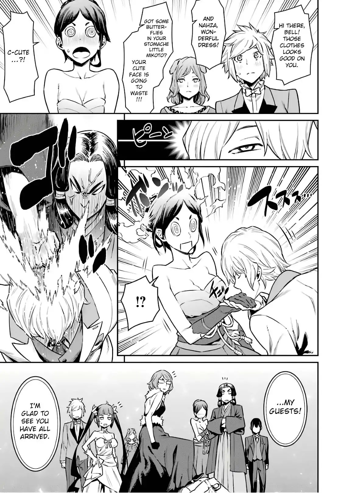 Dungeon ni Deai o Motomeru no wa Machigatte Iru Darou ka Chapter 88 page 6 - Chapter 88: STEP88: Party Night