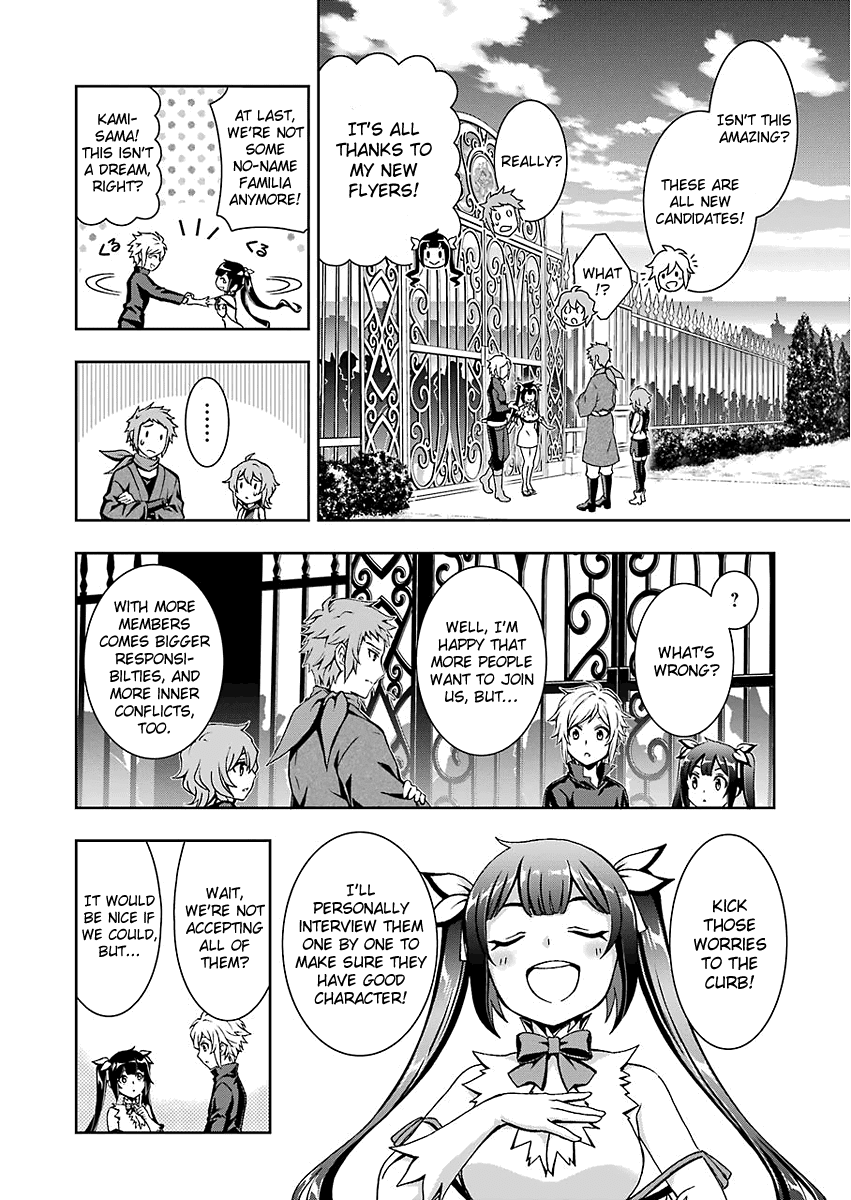 Dungeon ni Deai wo Motomeru no wa Machigatteiru Darou ka II Chapter 1 page 14 - Chapter 1: Smooth Sailing?