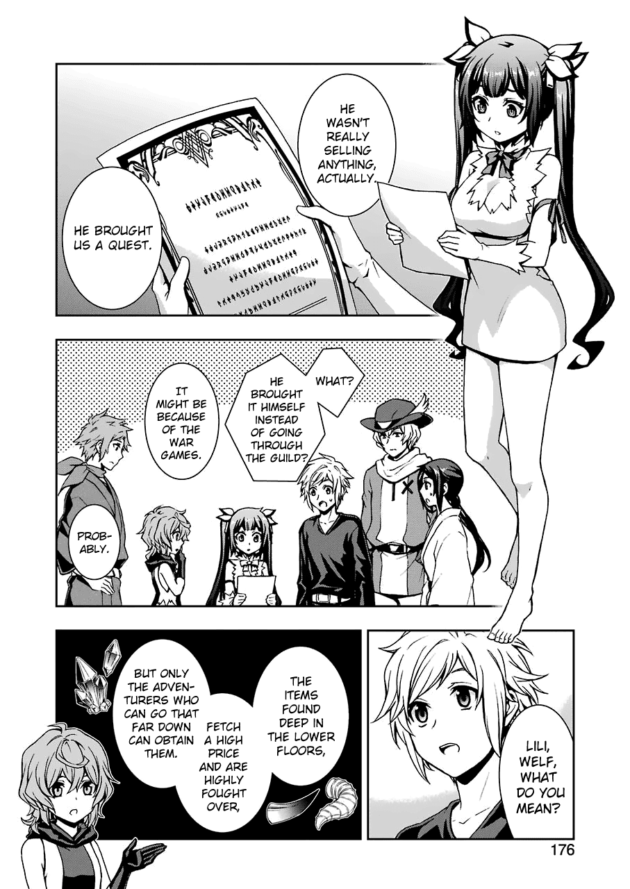 Dungeon ni Deai wo Motomeru no wa Machigatteiru Darou ka II Chapter 12 page 6 - Chapter 12: Bell 12: Yoshiwara x Utakata ②