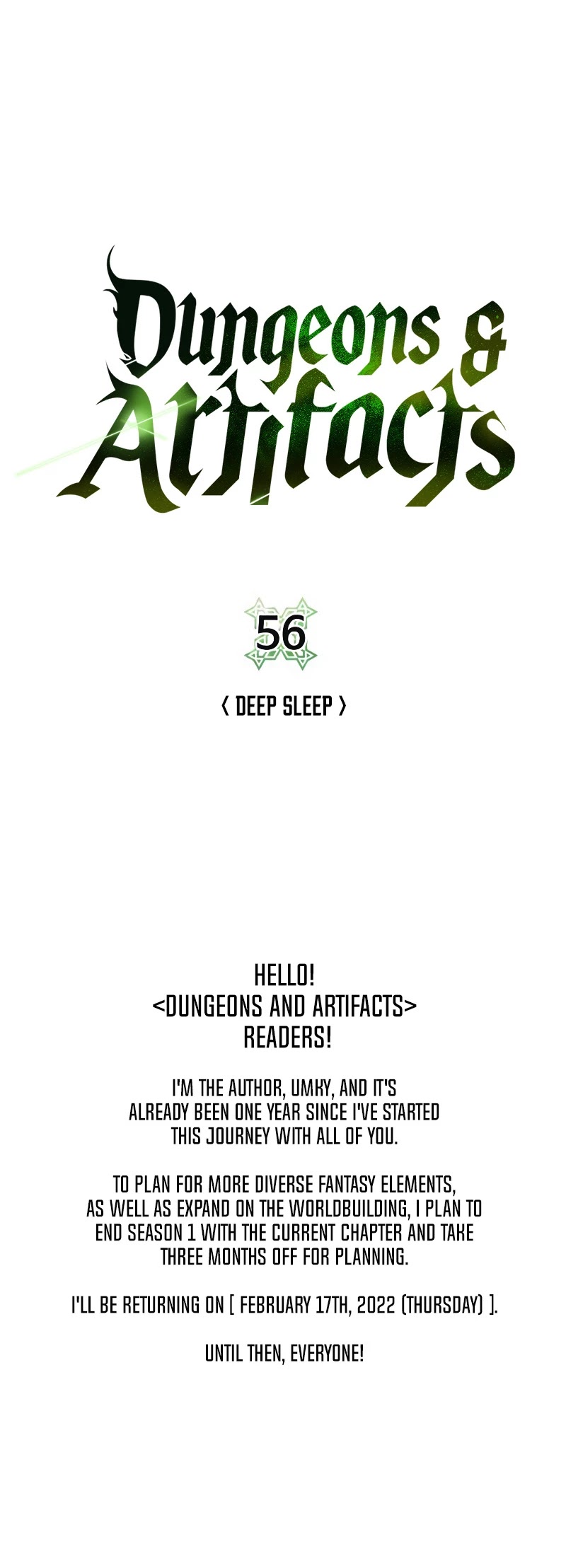 Dungeons & Artifacts Chapter 56 page 47 - Chapter 56: Season 1 END