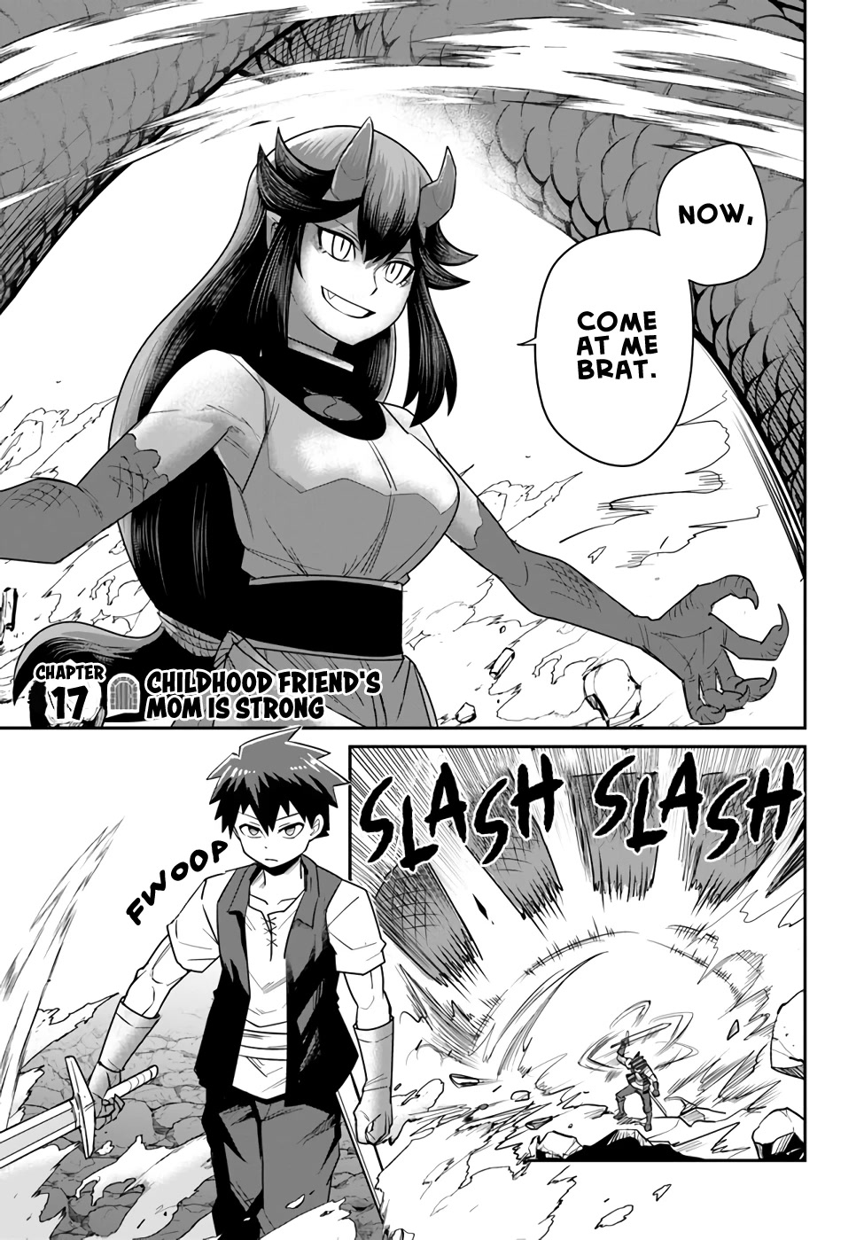 Dungeon's Childhood Friend Chapter 17 page 3 - Chapter 17: Childhood Friend's Mom is Strong.