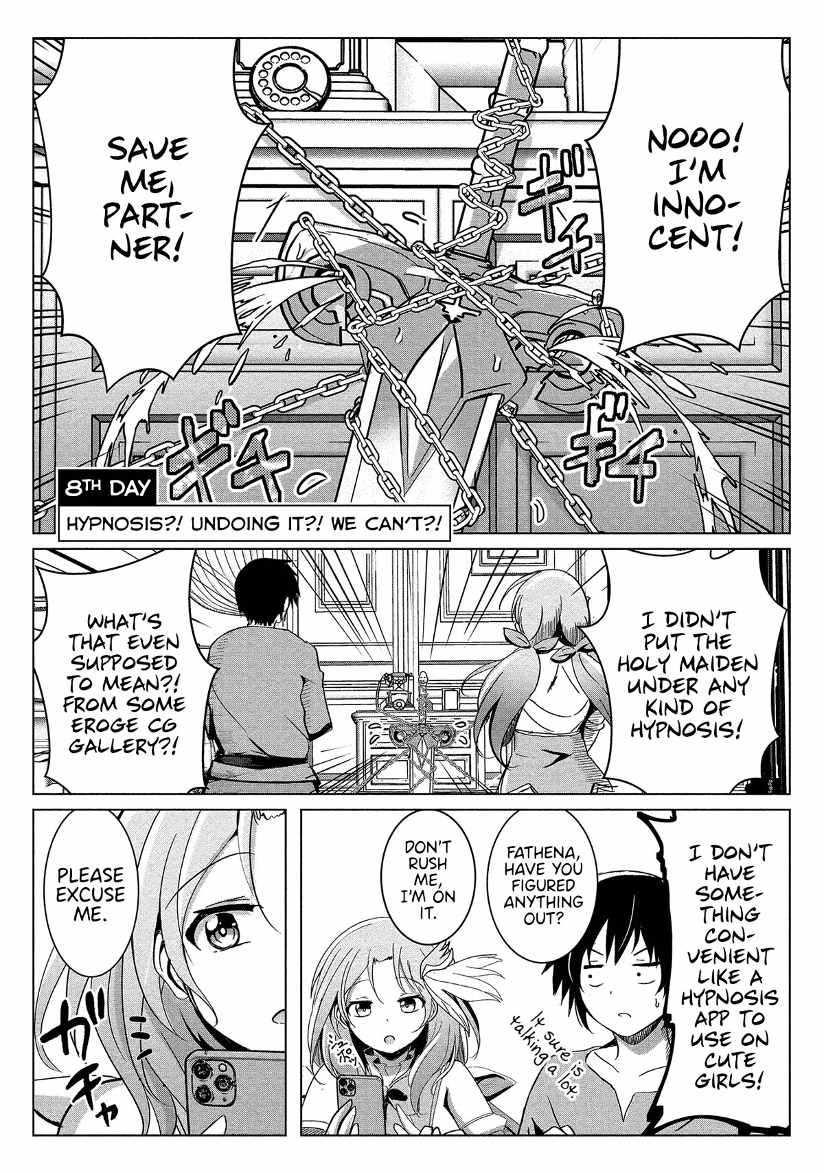 Dunking on Succubi in Another World Chapter 8 page 1 - Chapter 8: Hypnosis?! Undoing it?! We Can't?!