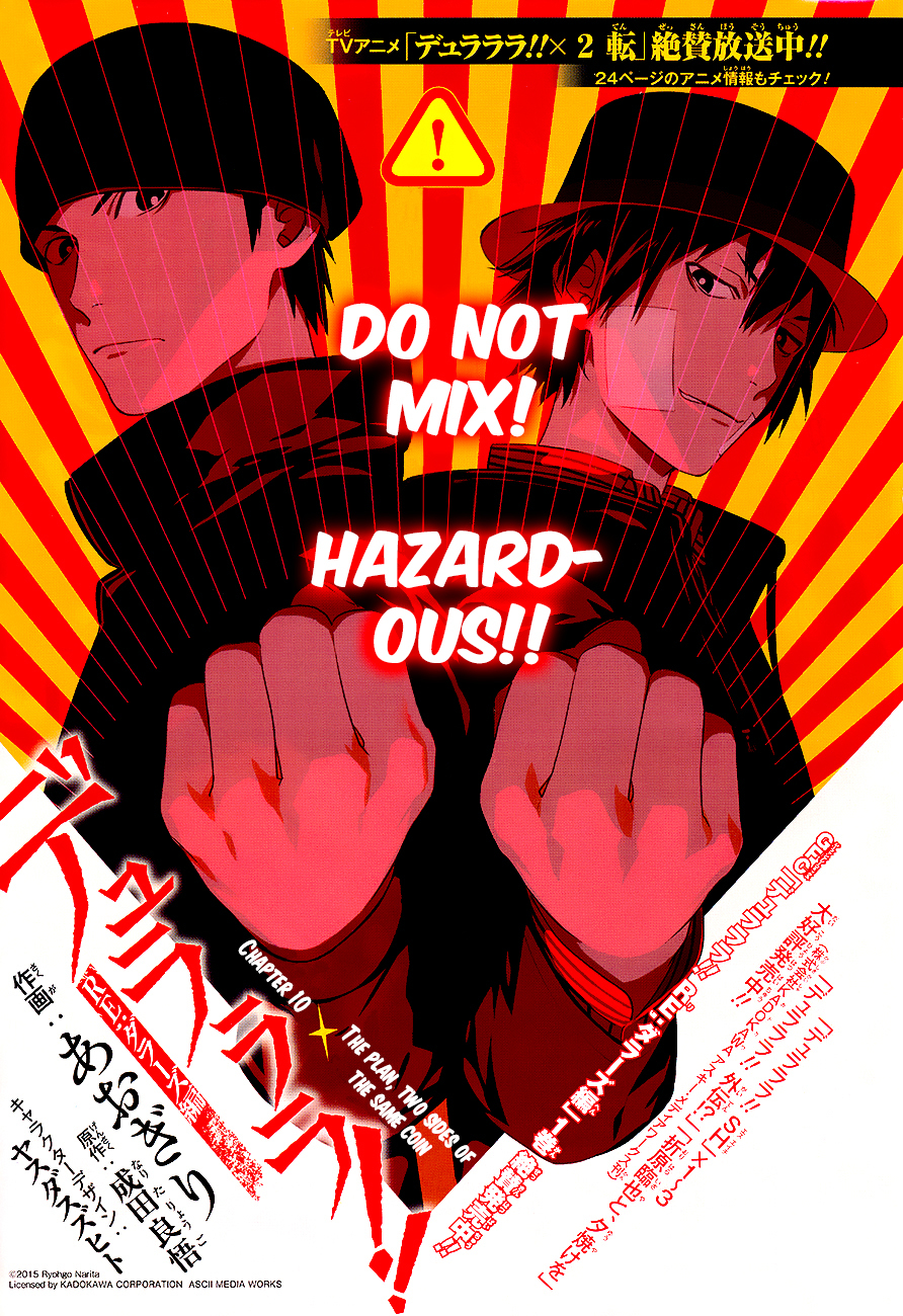 Durarara!! - Re;Dollars Hen Chapter 11 page 1 - Chapter 11 : The Plan, Two Sides of The Same Coin