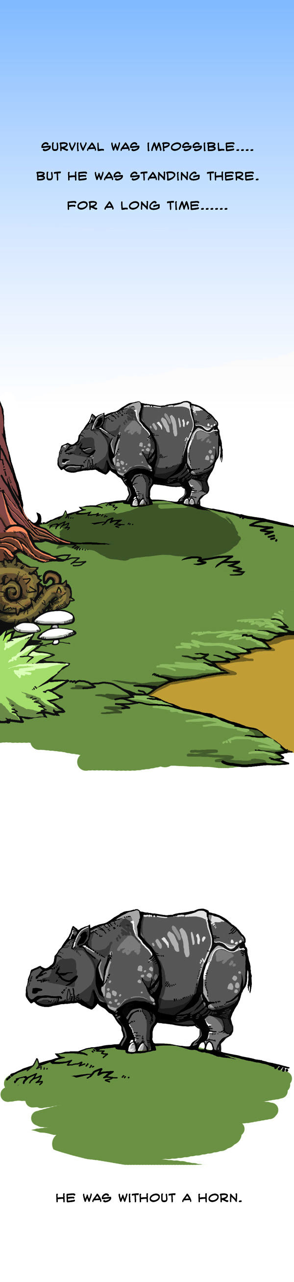 Earth, Human, and Animal Chapter 52 page 1 - Chapter 52 : the Indian Rhinoceros with No Horn