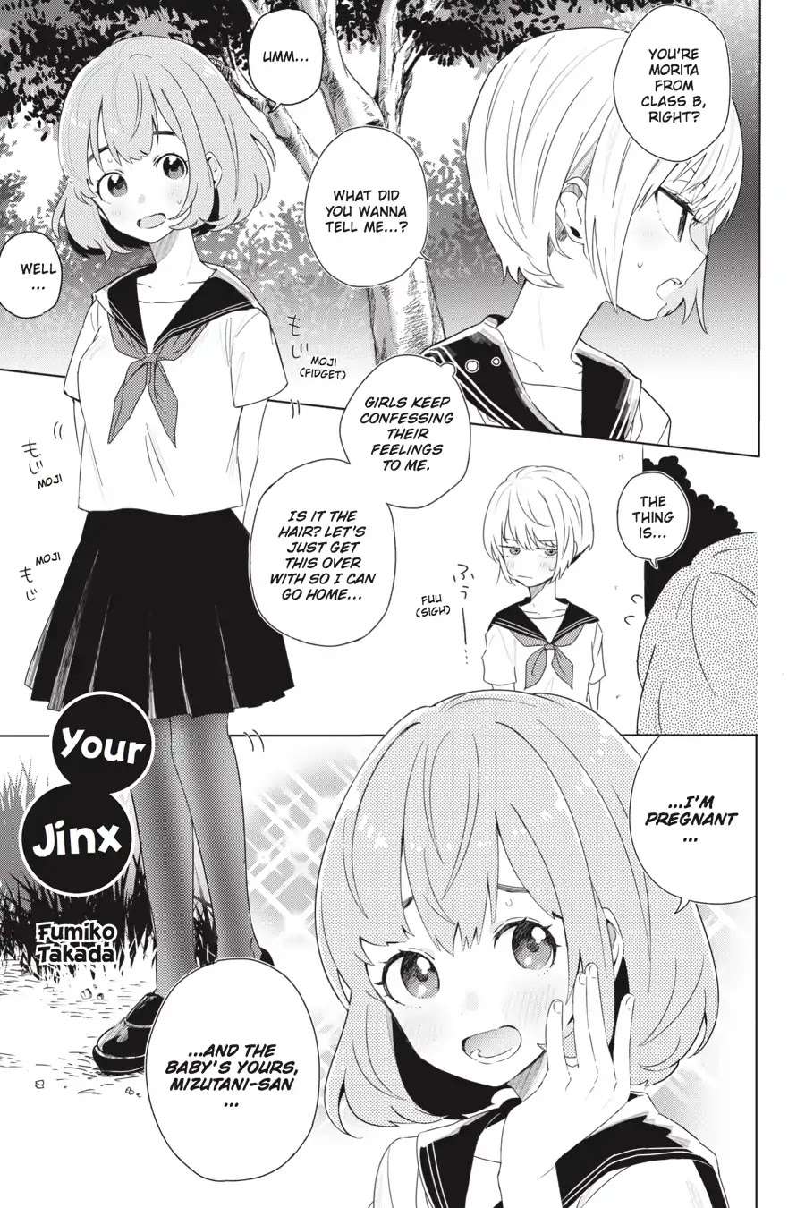 Eclair - Anata ni Hibiku Yuri Anthology Chapter 1.15 page 1 - Vol.1 Chapter 15: Your Jinx (Fumiko Takada)