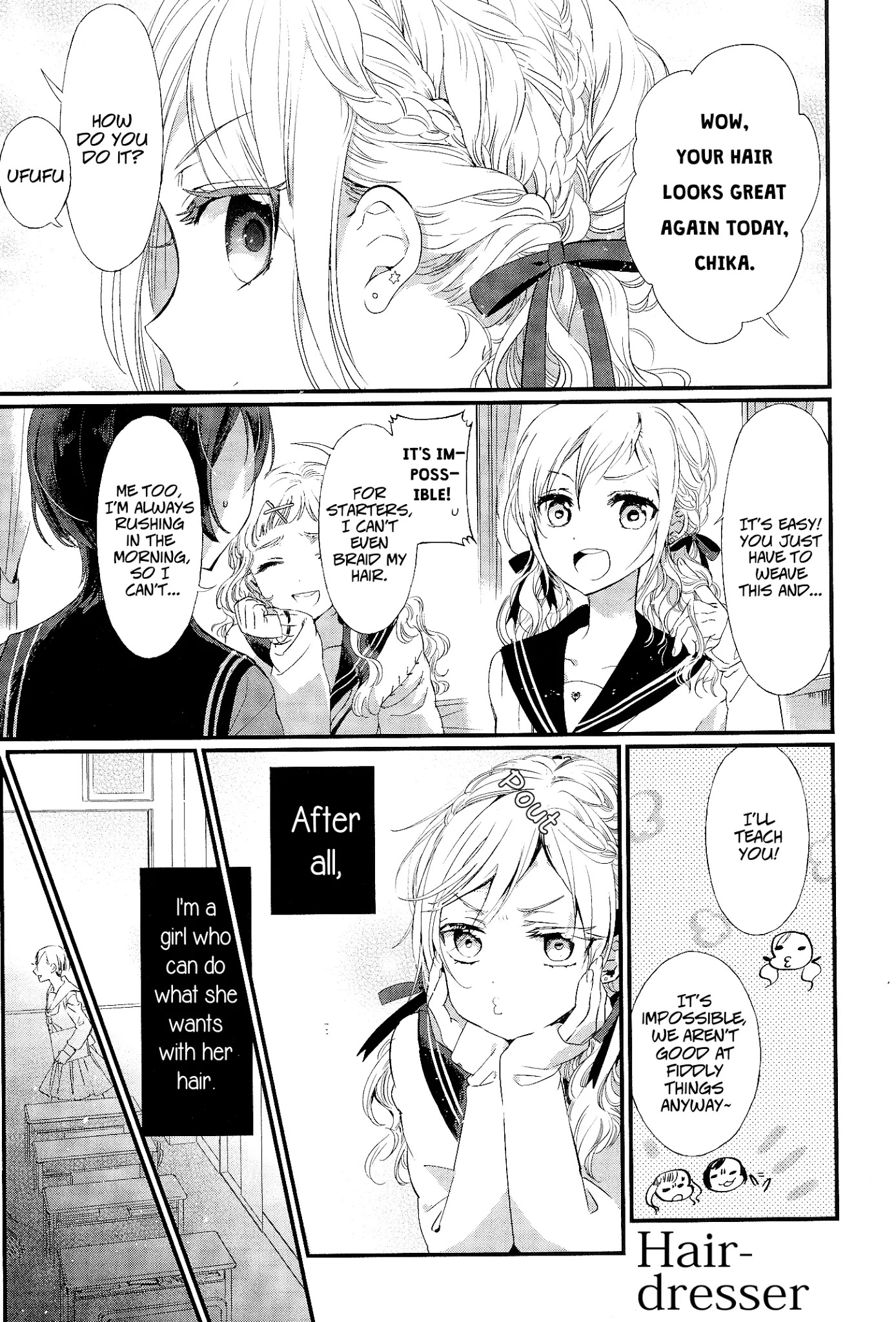 Eclair - Anata ni Hibiku Yuri Anthology Chapter 1.6 page 4 - Vol.1 Chapter 6: Hairdresser