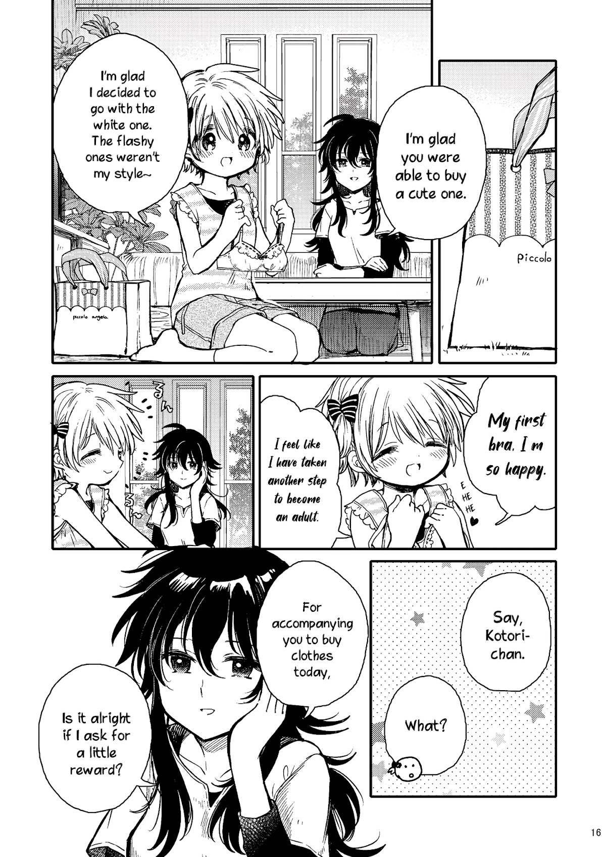 Eclair - Anata ni Hibiku Yuri Anthology Chapter 2.5 page 16 - Vol.2 Chapter 5: The Little Bird and the Brassiere (Itou Hachi)