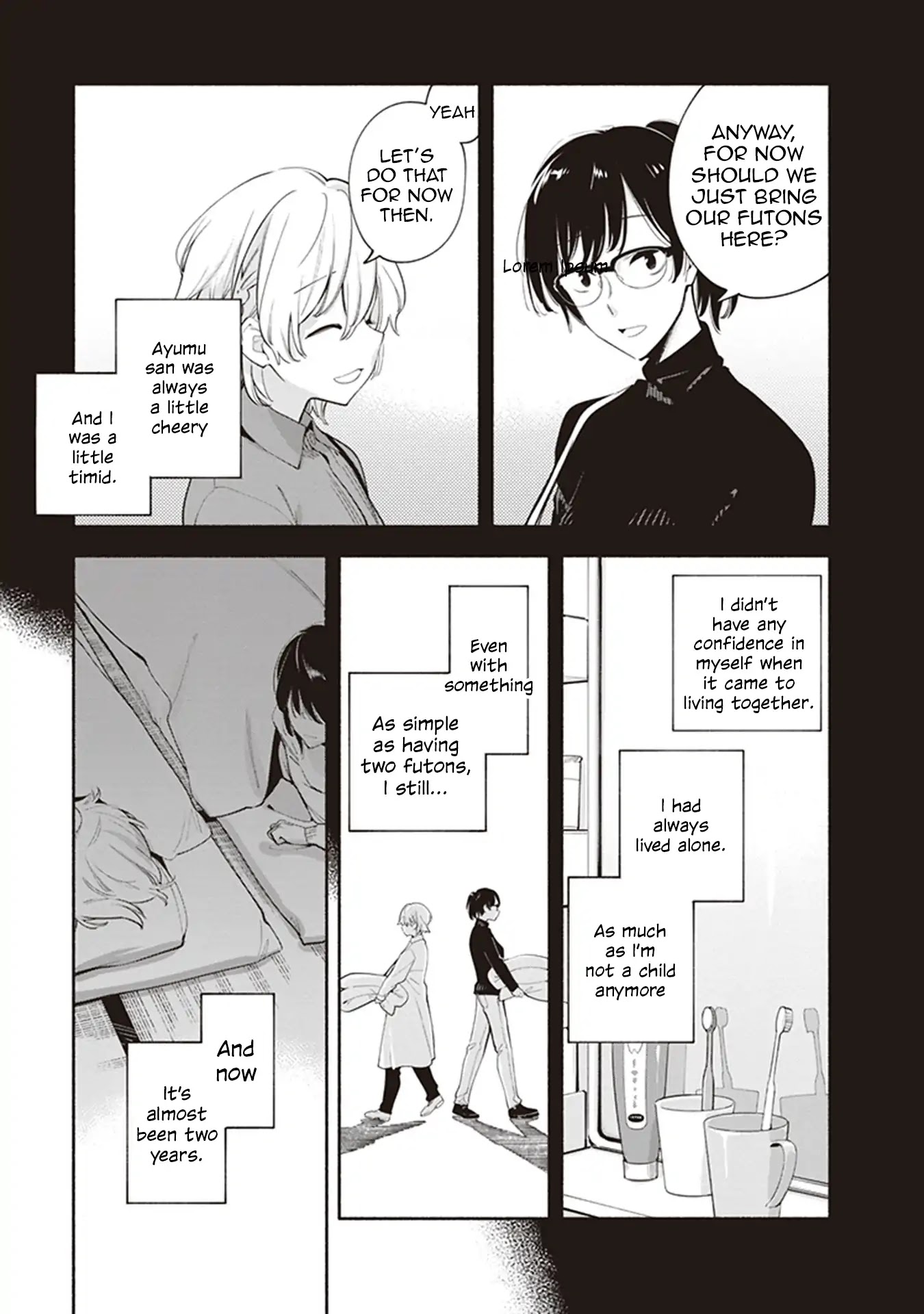 Eclair - Anata ni Hibiku Yuri Anthology Chapter 5.1 page 10 - Vol.5 Chapter 1: Double Bed (Nakatani Nio)