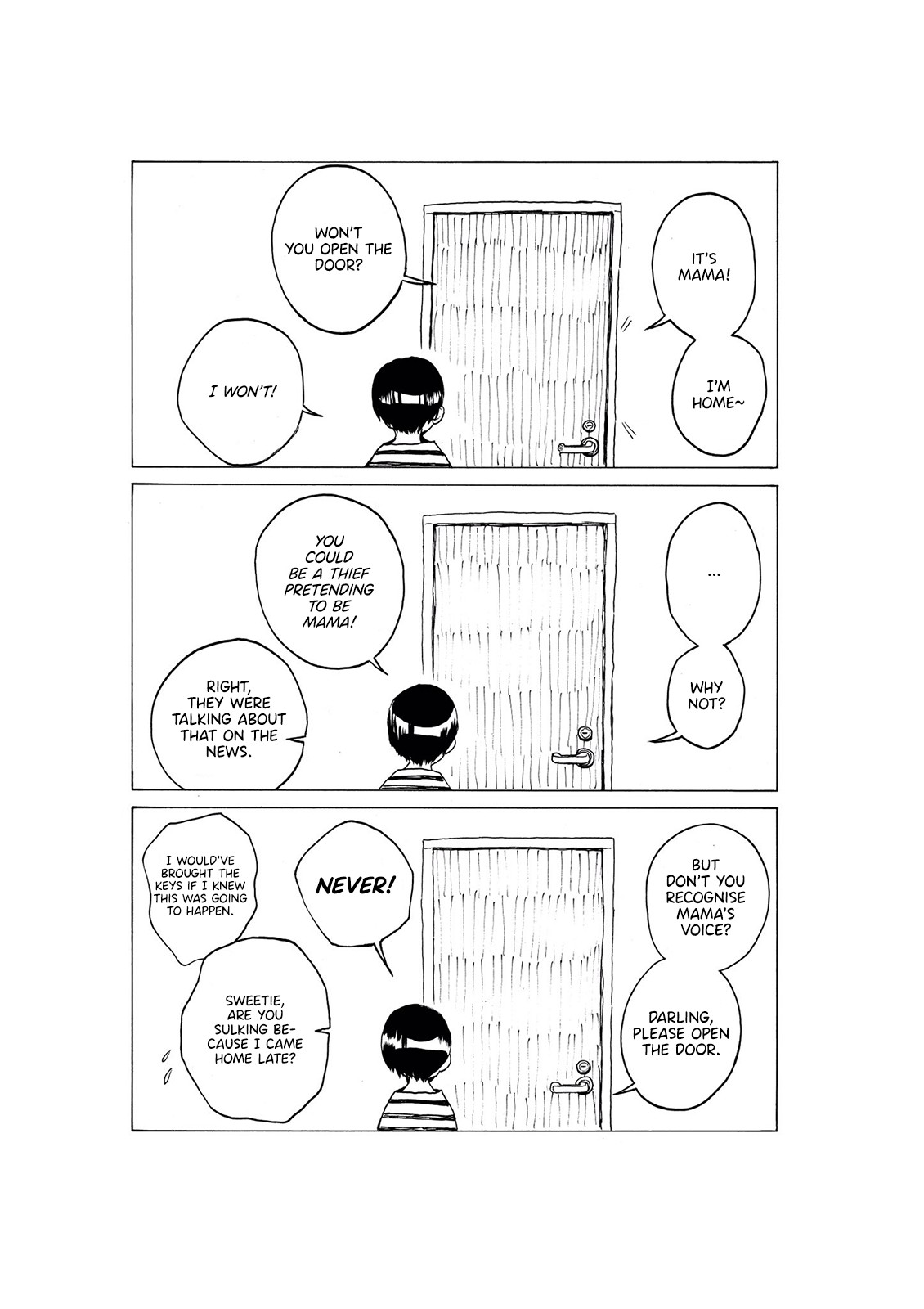 Edogawa Osamu's Anthology Chapter 8 page 1 - Chapter 8: I'll Never Open the Door!