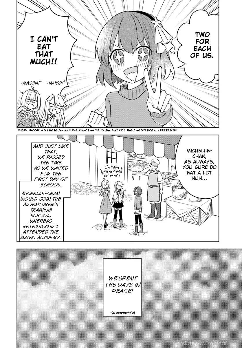 Eiyuu no Musume to Shite Umarekawatta Eiyuu wa Futatabi Eiyuu o Mezasu Chapter 13.2 page 4 - Chapter 13.2: The School Entrance Ceremony Intrigue (continued)