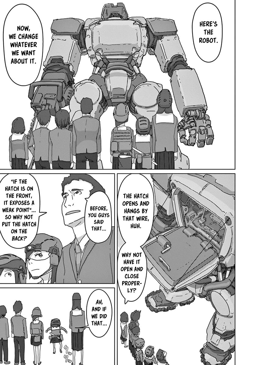 Eizouken ni wa Te wo Dasu na! Chapter 10 page 15 - Chapter 10: Construction Of A Realistic Giant Fighting Robot!!