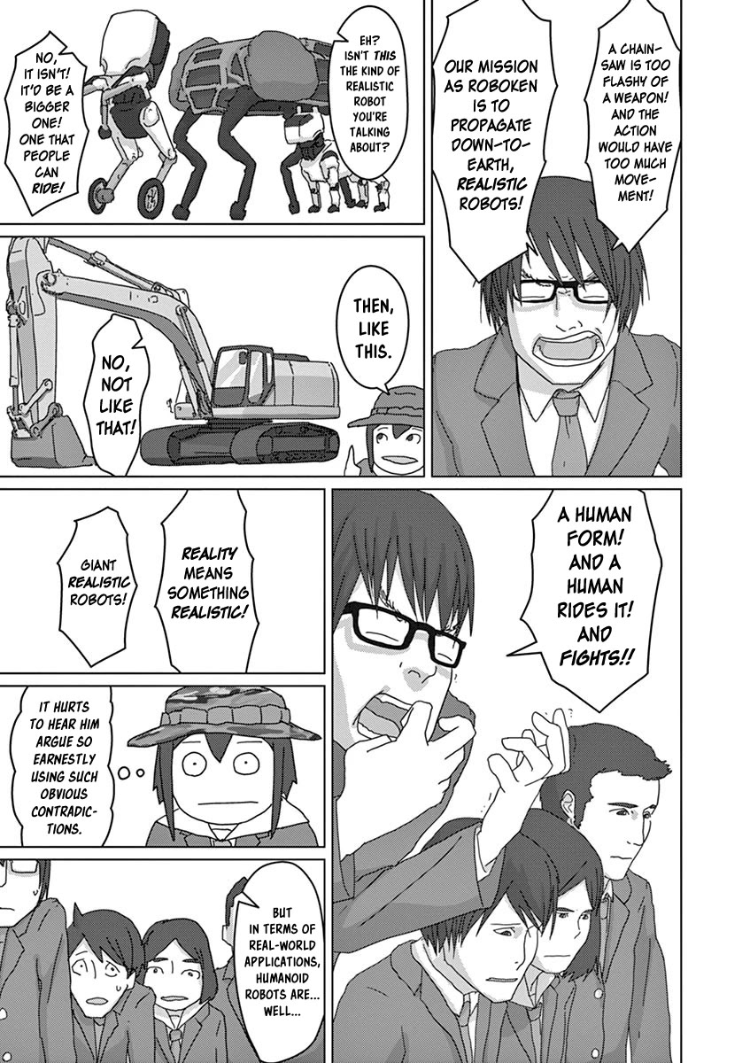 Eizouken ni wa Te wo Dasu na! Chapter 10 page 9 - Chapter 10: Construction Of A Realistic Giant Fighting Robot!!