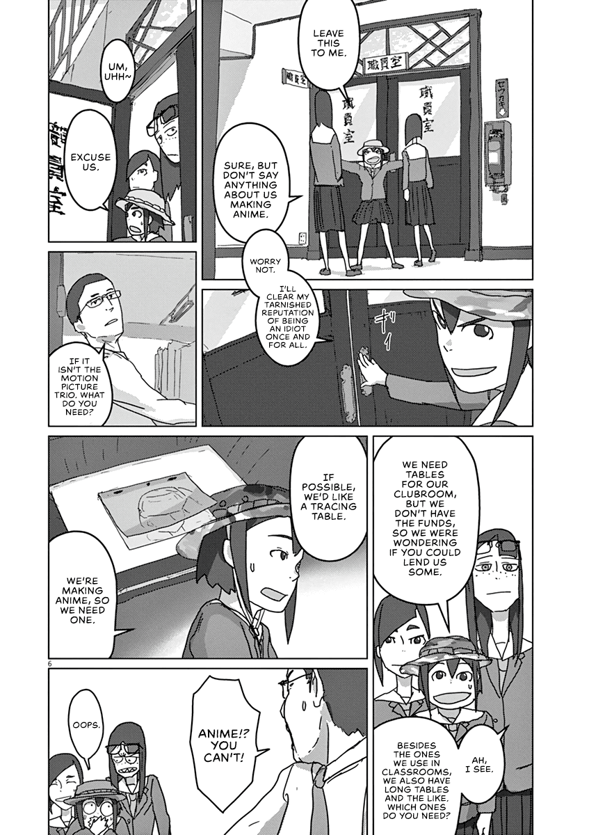 Eizouken ni wa Te wo Dasu na! Chapter 3 page 6 - Chapter 3: Unpaid Labor! Flipbook Animation Sweatshop