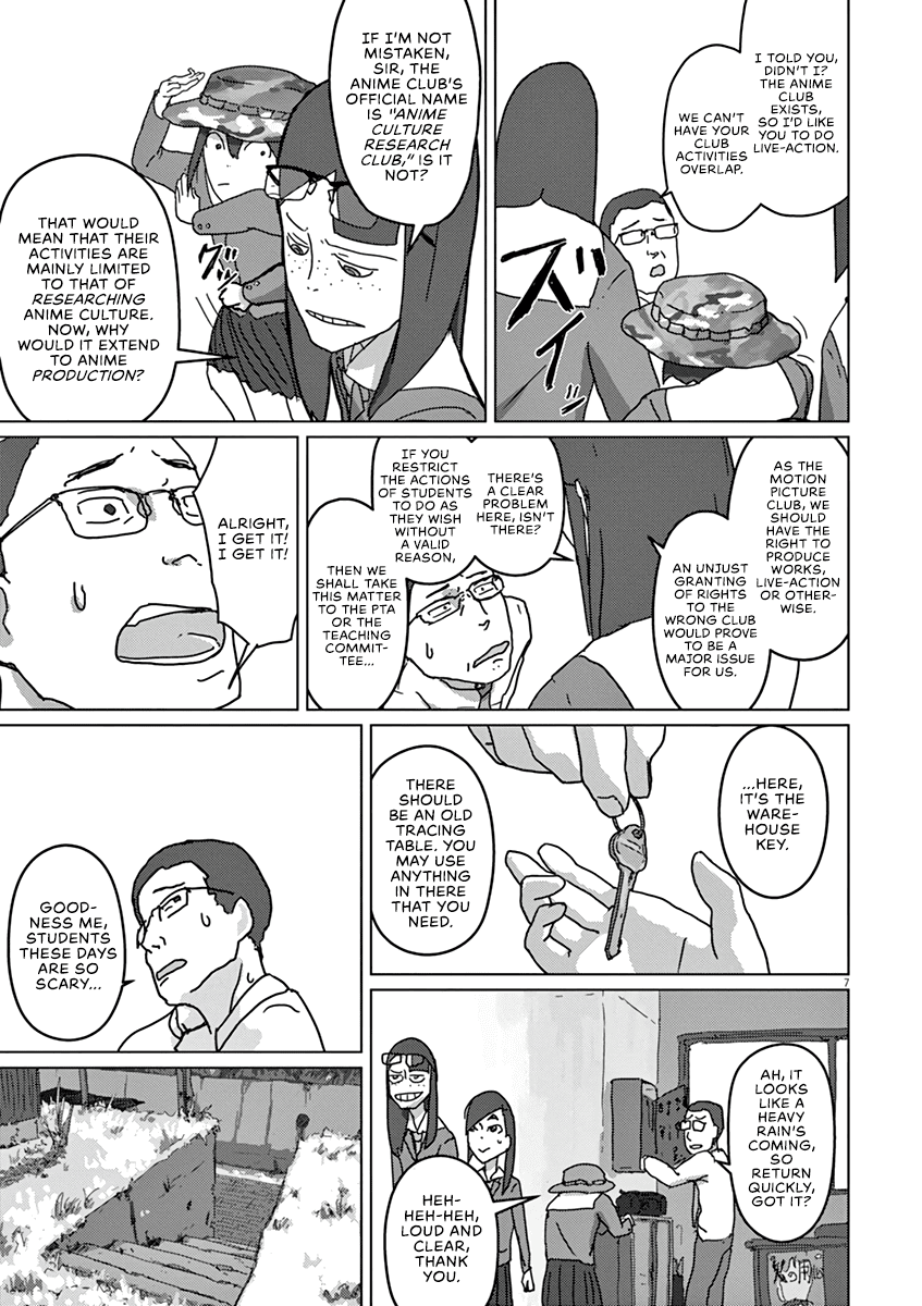 Eizouken ni wa Te wo Dasu na! Chapter 3 page 7 - Chapter 3: Unpaid Labor! Flipbook Animation Sweatshop