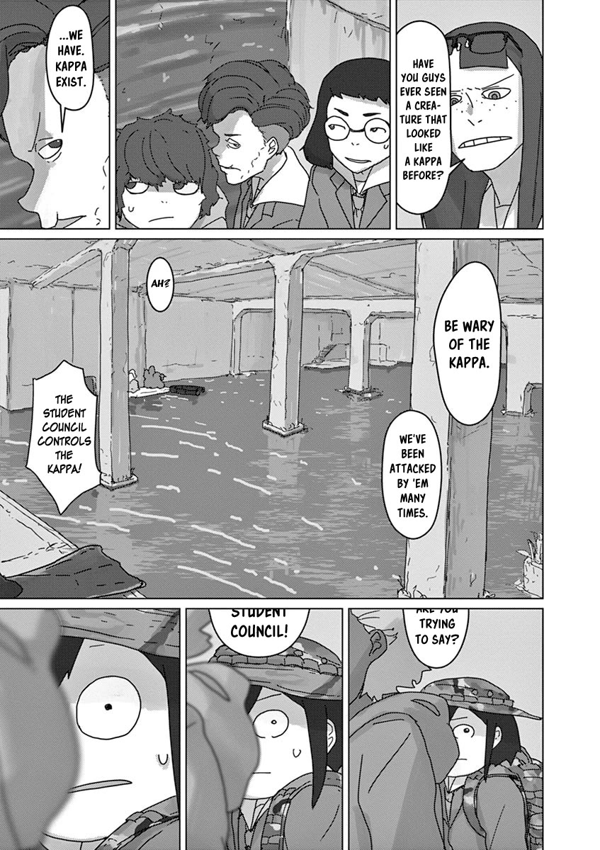 Eizouken ni wa Te wo Dasu na! Chapter 32 page 13 - Chapter 32: Kappa Truly Exist! Kappa VS Monster Fish!