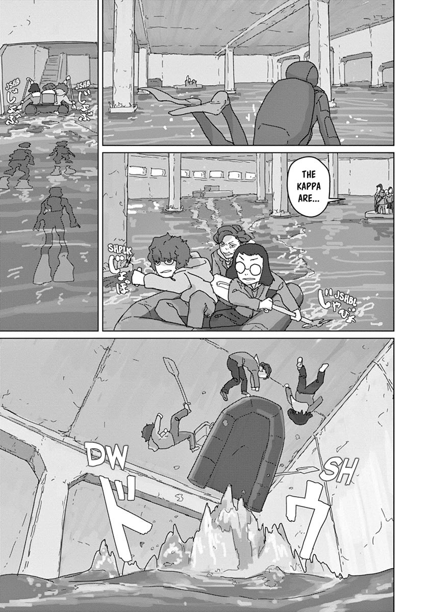 Eizouken ni wa Te wo Dasu na! Chapter 32 page 15 - Chapter 32: Kappa Truly Exist! Kappa VS Monster Fish!