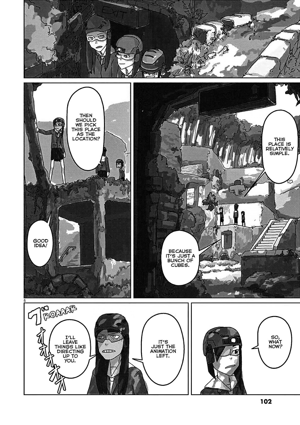 Eizouken ni wa Te wo Dasu na! Chapter 5 page 6 - Chapter 5: Make It Flashy with Less Work!!