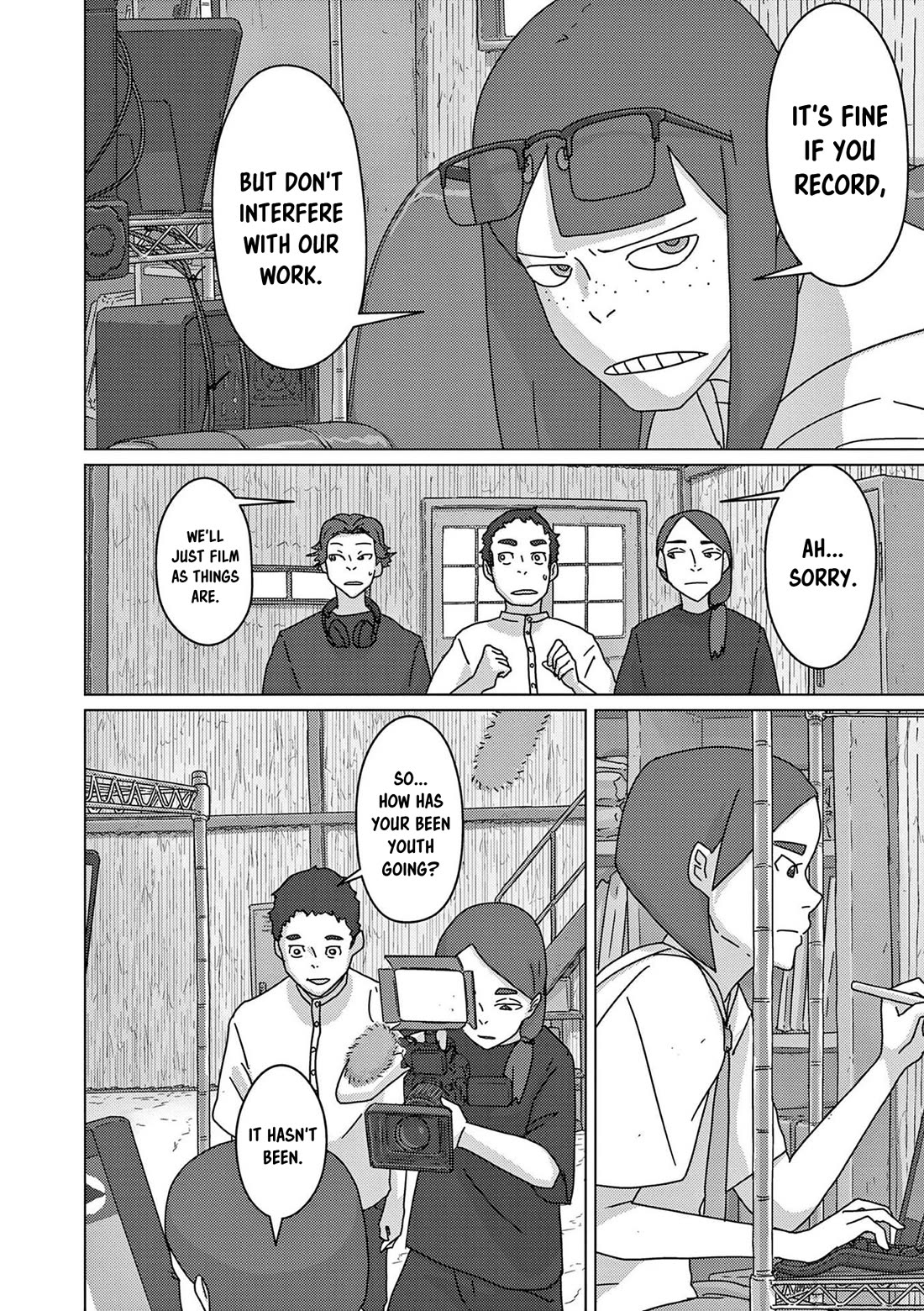Eizouken ni wa Te wo Dasu na! Chapter 54 page 7 - Chapter 54: Eizouken, Filmed