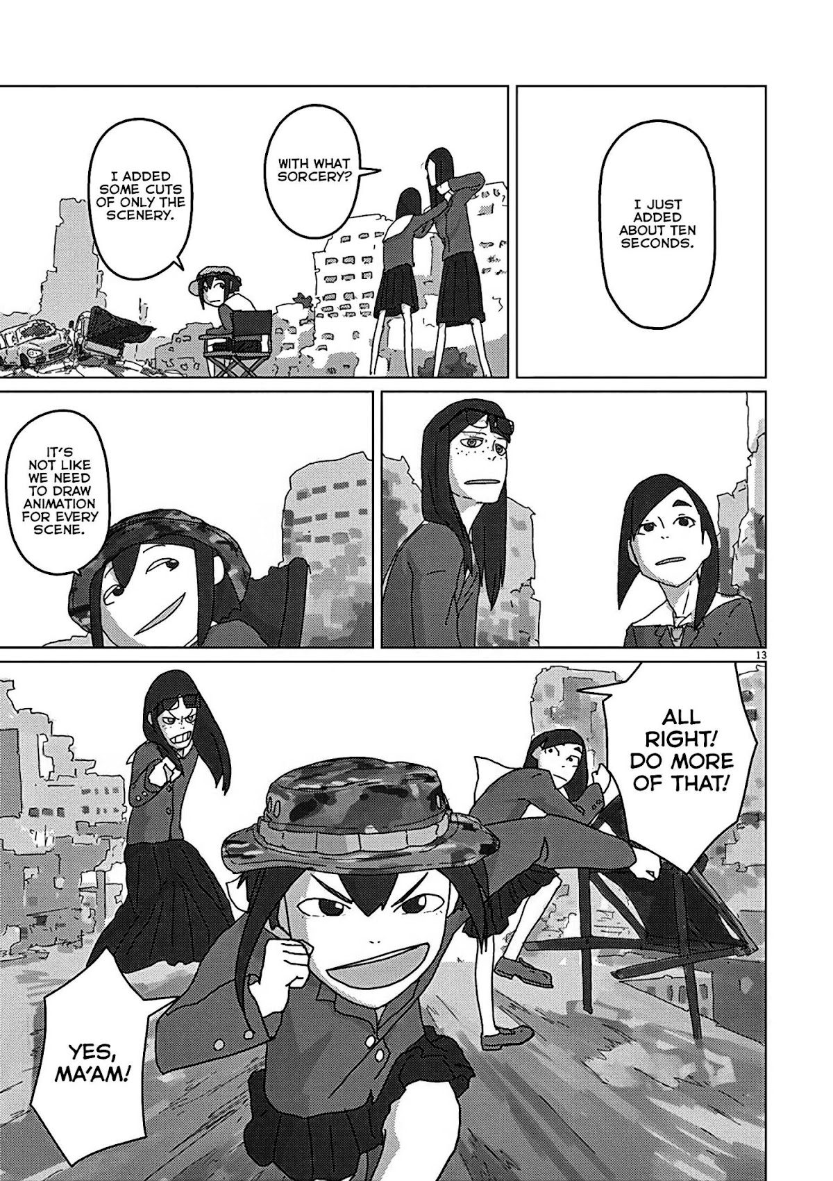Eizouken ni wa Te wo Dasu na! Chapter 6 page 13 - Chapter 6: 1848-Hour Labor Crisis