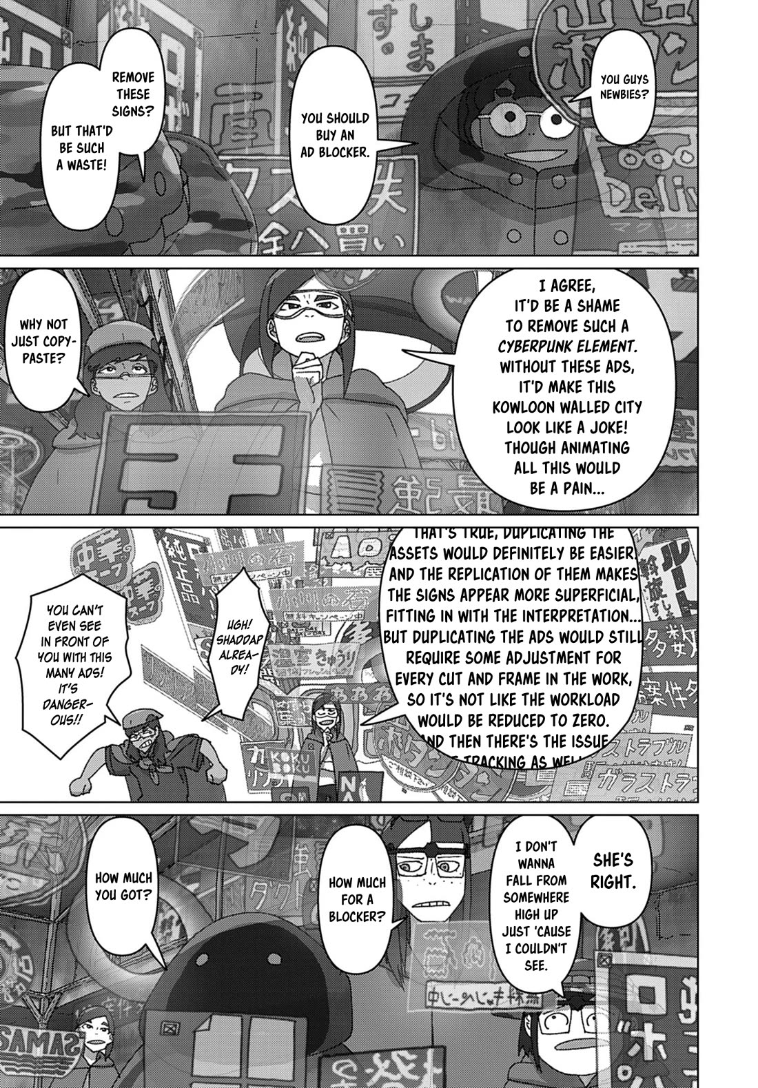 Eizouken ni wa Te wo Dasu na! Chapter 66 page 10 - Chapter 66: Shibahama Cyberpunk