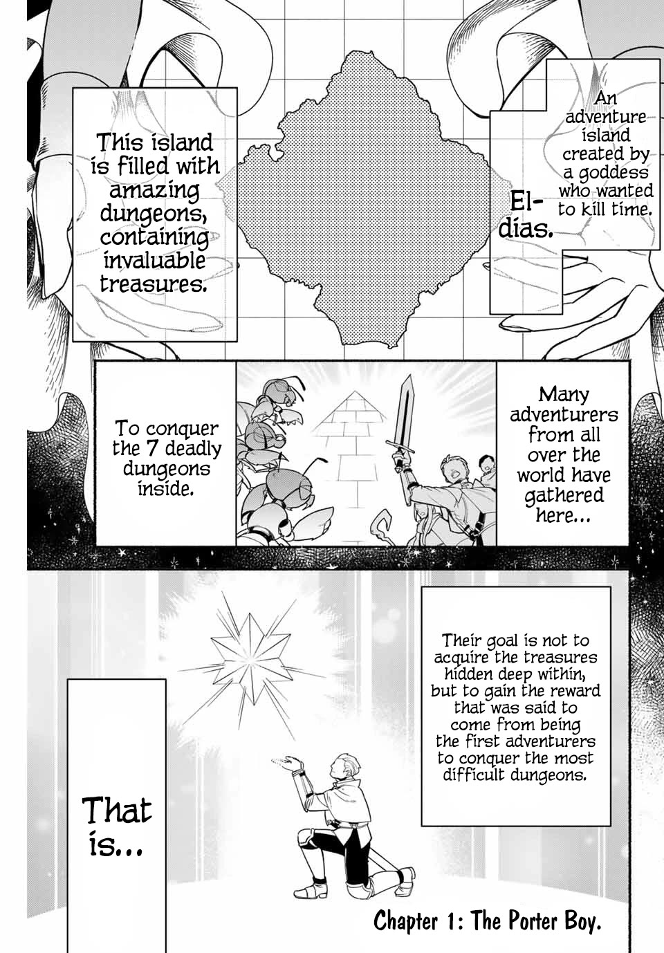 Eldias Lord: Conquer the Seven Dungeons With the Ultimate Skill of Never Dying Given to You by the Goddess. Chapter 1 page 1 - Chapter 1