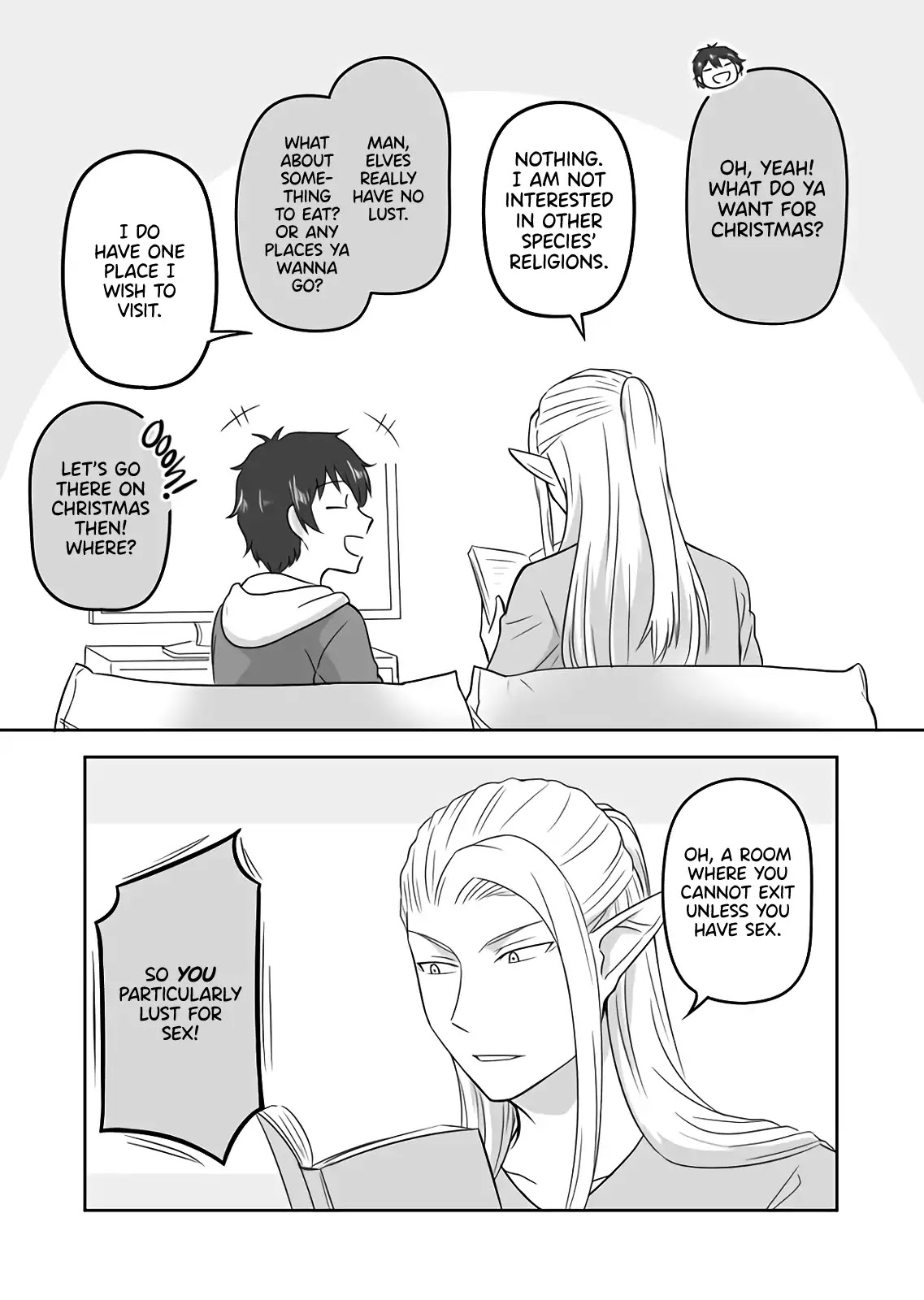 Elf Boyfriend & Boyish Girlfriend Chapter 0.3 page 1 - Chapter 0.3: A Taste of Christmas