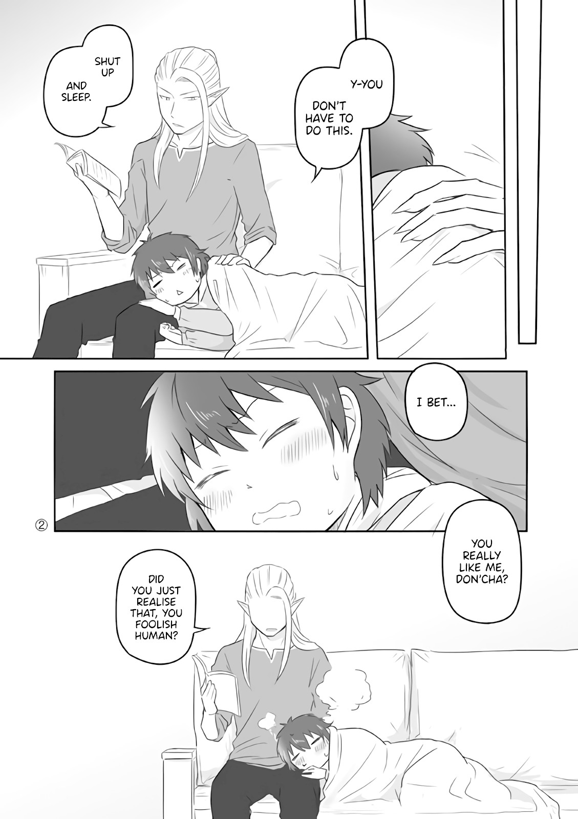 Elf Boyfriend & Boyish Girlfriend Chapter 13.1 page 2 - Chapter 13.1: It's Oddly Embarrassing When He's so Kind