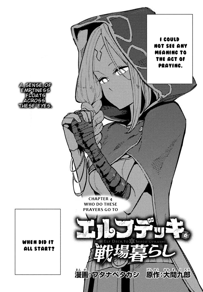 Elf Deck To Senjou Gurashi Chapter 4 page 1 - Chapter 4: Who do these prayers go to