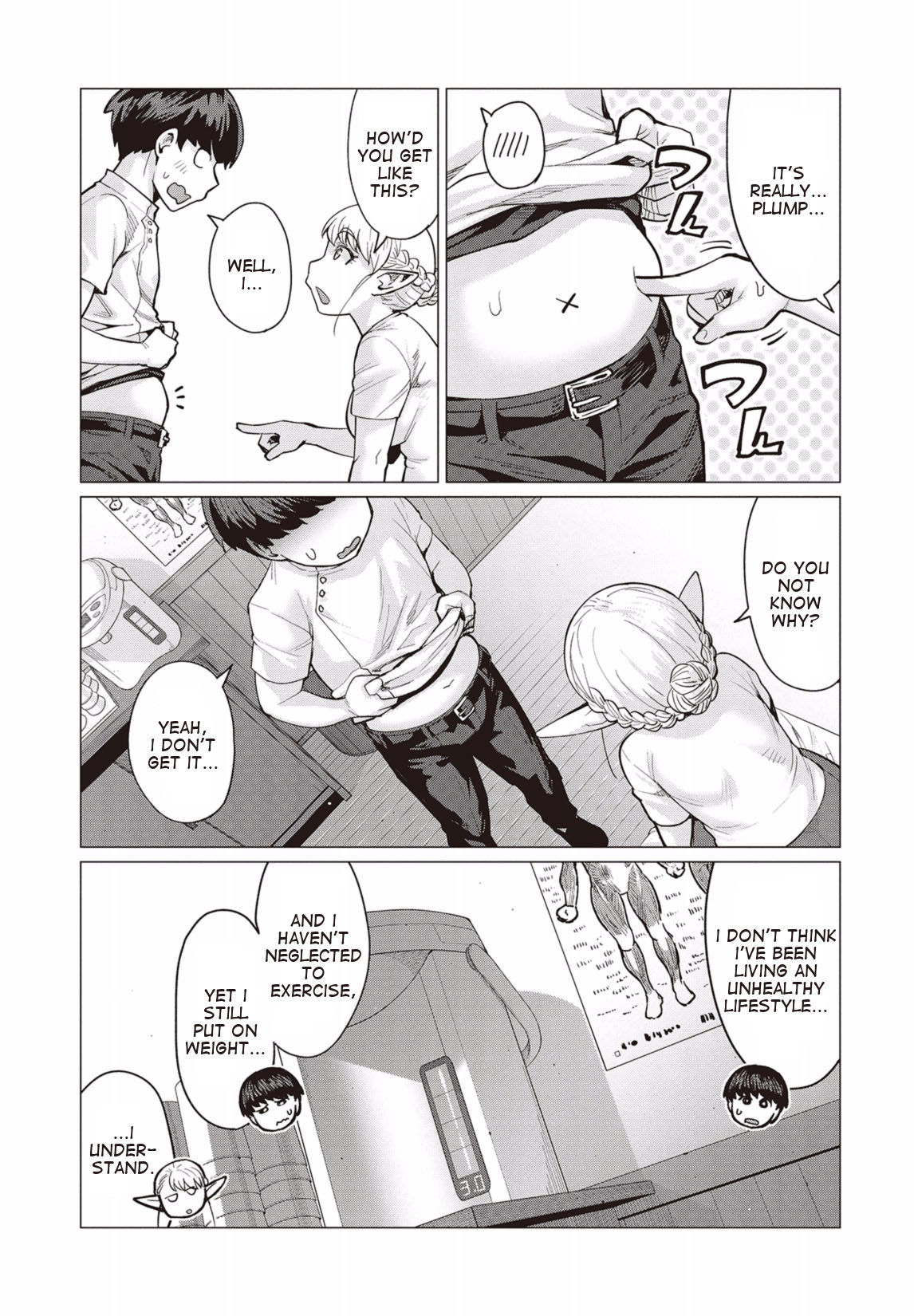 Elf-san wa Yaserarenai. Chapter 10 page 10 - Chapter 10: Appointment 10: Demonic Late Night Meal