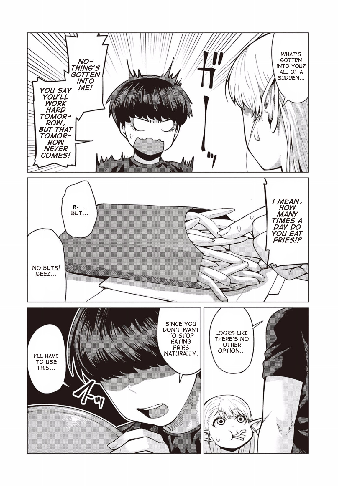 Elf-san wa Yaserarenai. Chapter 11 page 13 - Chapter 11: Appointment 11: Magic Potato