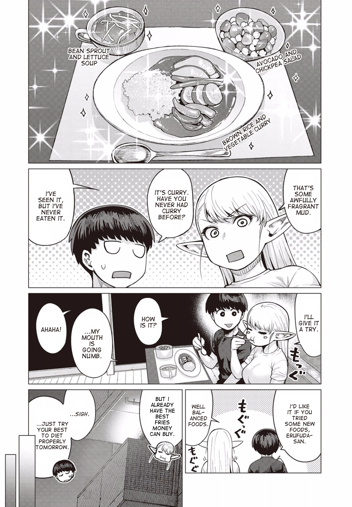 Elf-san wa Yaserarenai. Chapter 11 page 9 - Chapter 11: Appointment 11: Magic Potato