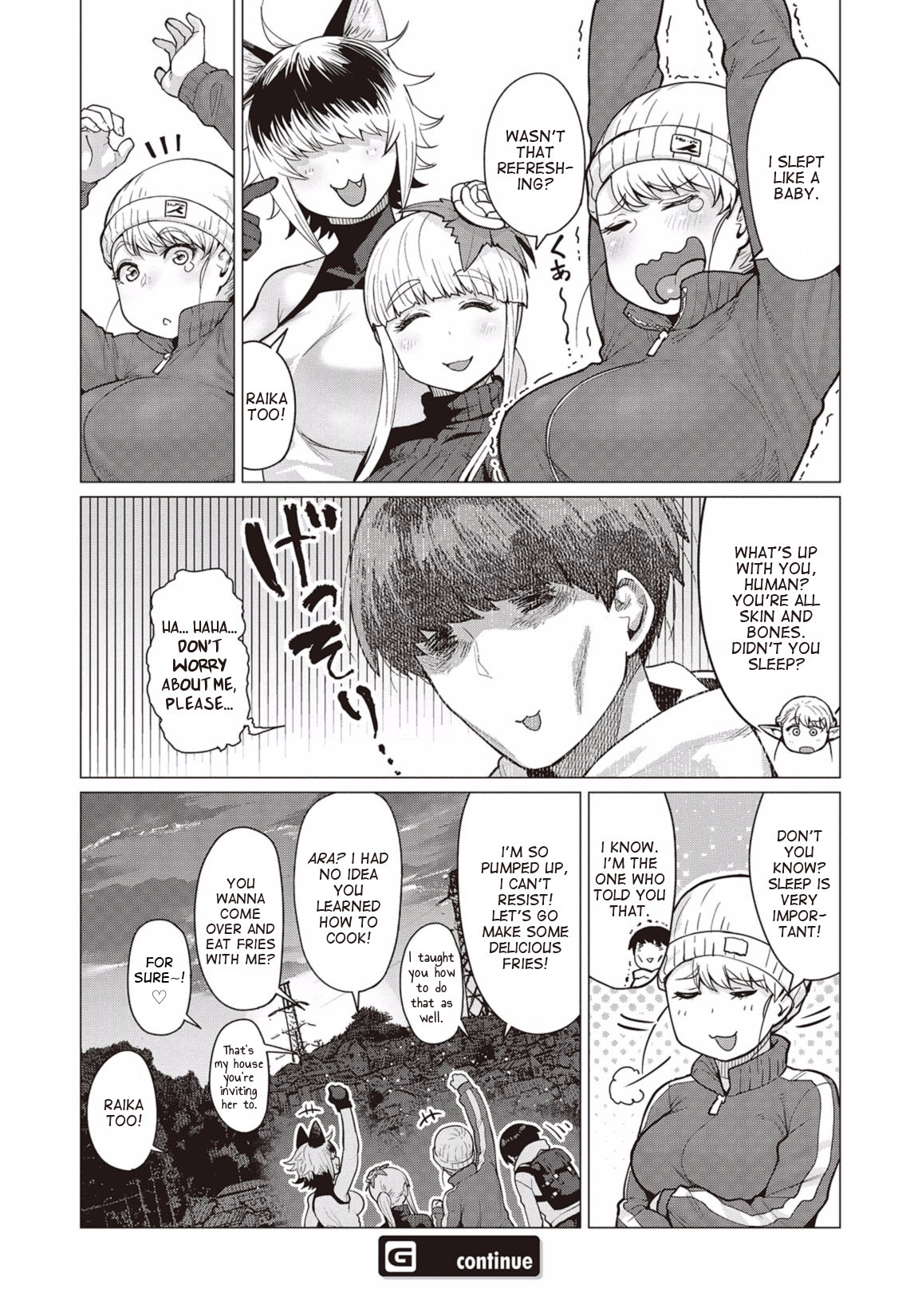 Elf-san wa Yaserarenai. Chapter 12 page 18 - Chapter 12: Appointment 12: Resting Group