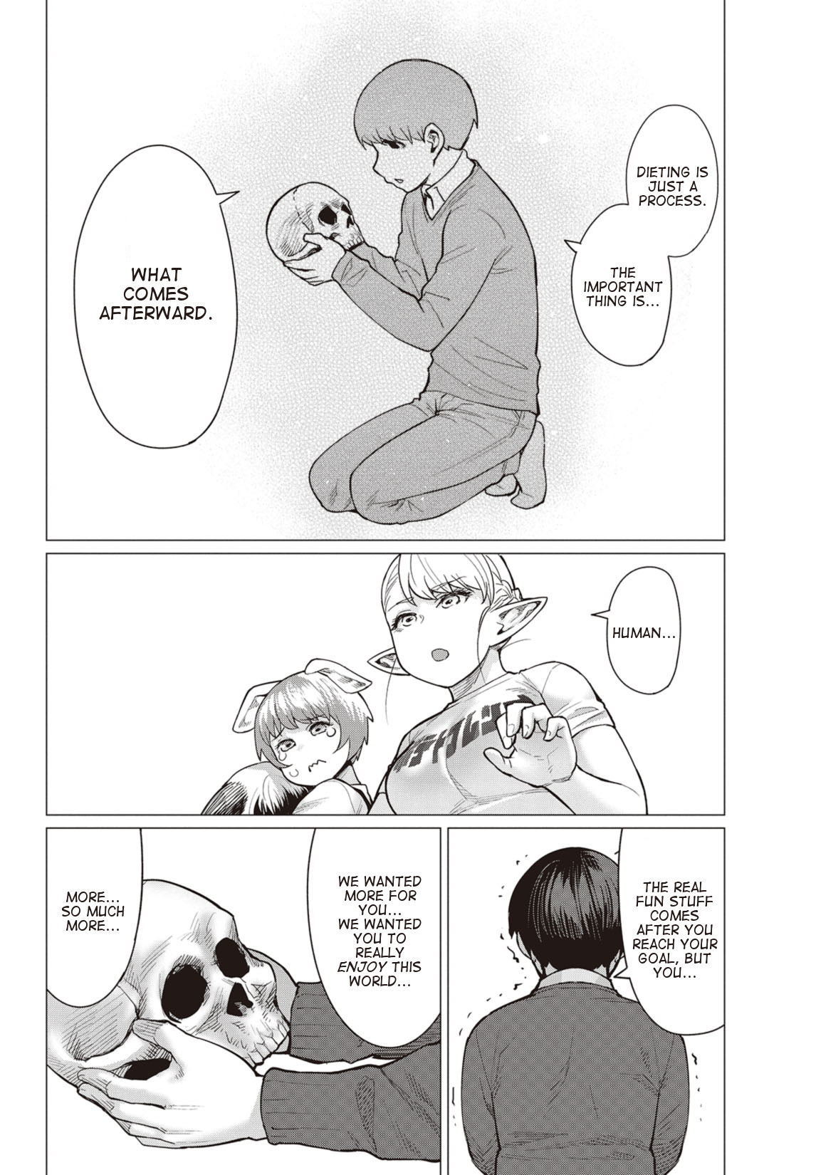 Elf-san wa Yaserarenai. Chapter 14 page 31 - Chapter 14: Appointment 14: Reminiscing Bones