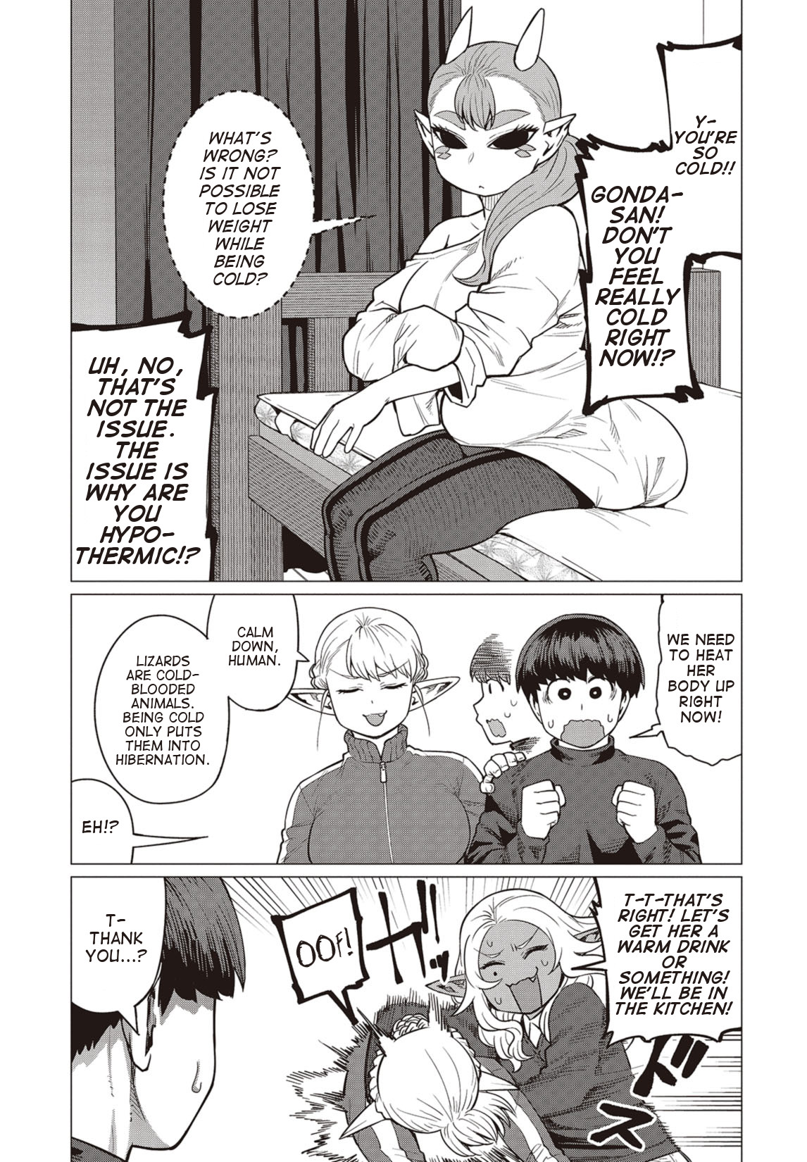 Elf-san wa Yaserarenai. Chapter 16 page 14 - Chapter 16: Appointment 16: Snow Dragon (Part 2)
