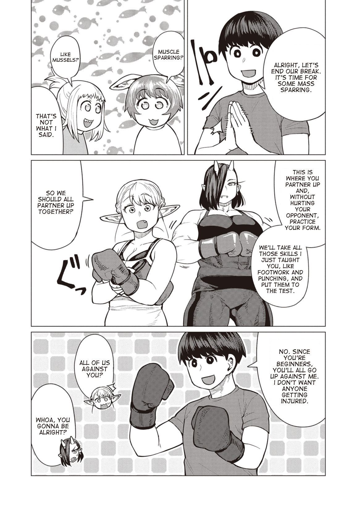 Elf-san wa Yaserarenai. Chapter 17 page 6 - Chapter 17: Appointment 17: Clash of the Titans