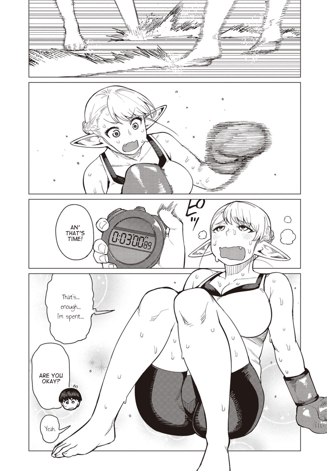 Elf-san wa Yaserarenai. Chapter 17 page 8 - Chapter 17: Appointment 17: Clash of the Titans