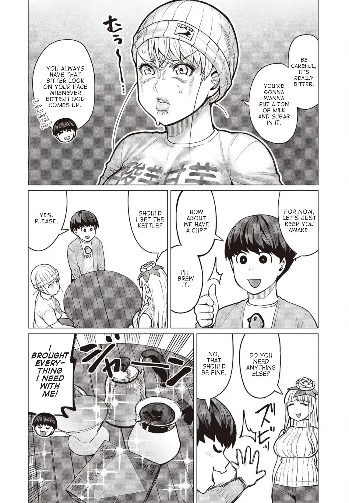 Elf-san wa Yaserarenai. Chapter 28 page 11 - Chapter 28: Appointment 28: Dark Roasted Grass