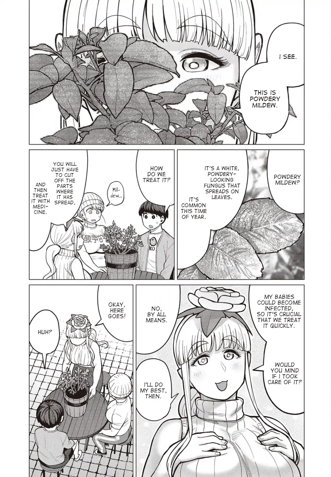 Elf-san wa Yaserarenai. Chapter 28 page 6 - Chapter 28: Appointment 28: Dark Roasted Grass