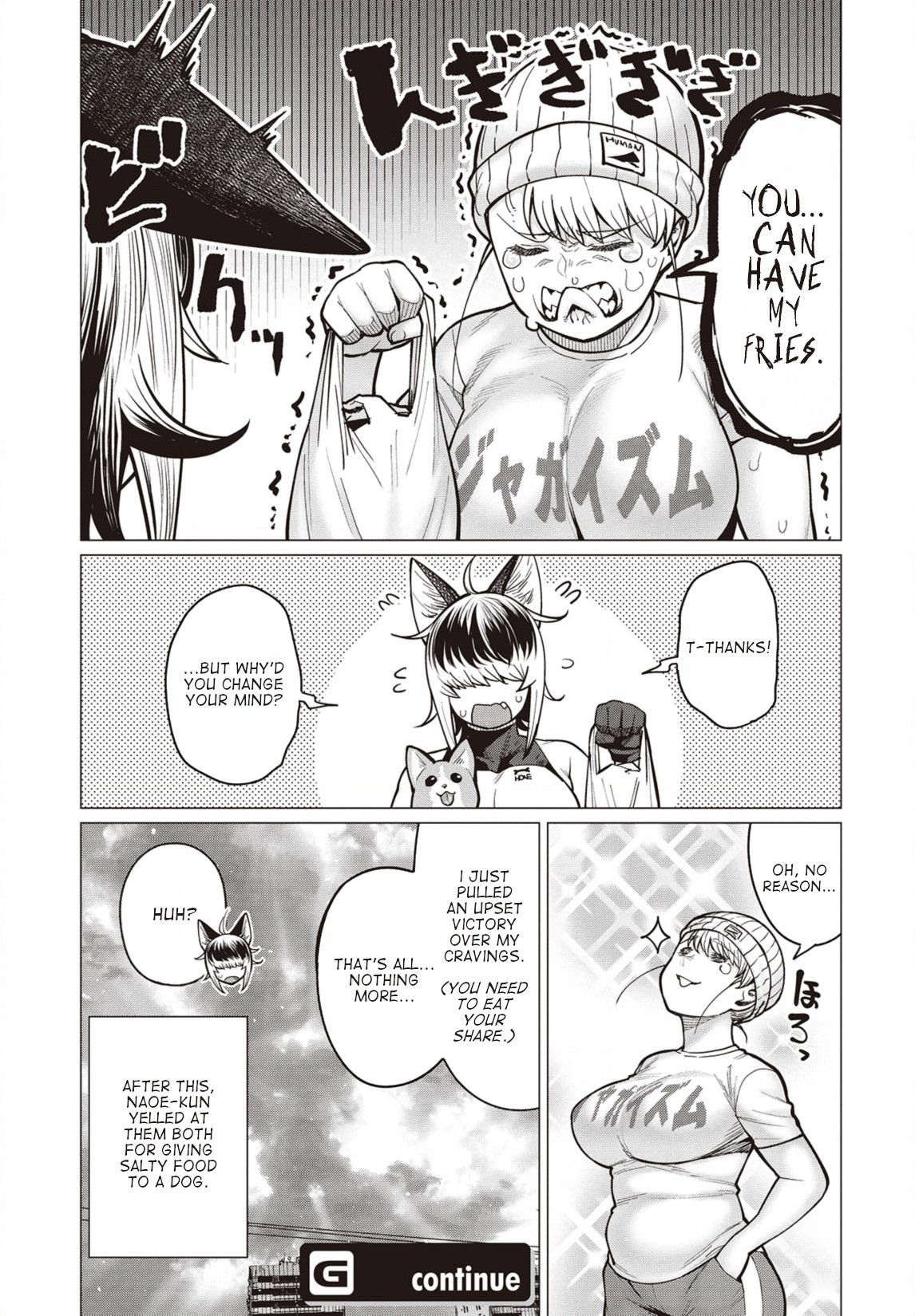 Elf-san wa Yaserarenai. Chapter 30 page 14 - Chapter 30: Appointment 30: Affectionate Dog
