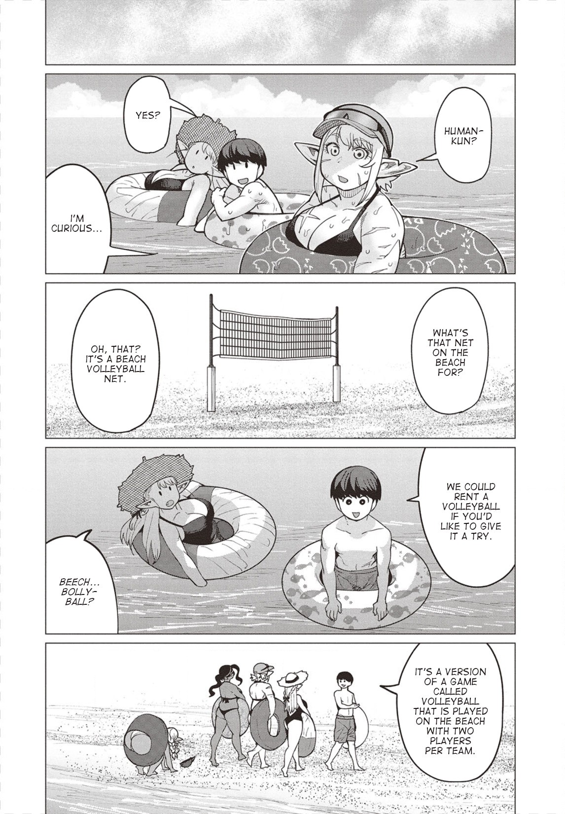 Elf-san wa Yaserarenai. Chapter 31 page 13 - Chapter 31: Appointment 31: Potato-free Beach (Part I)