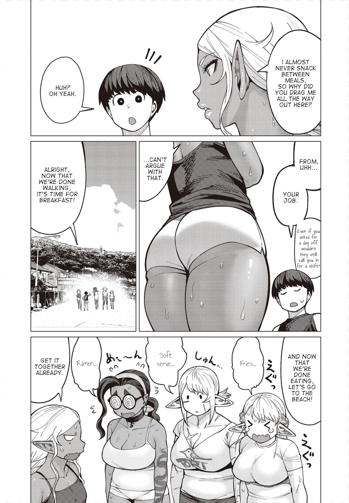 Elf-san wa Yaserarenai. Chapter 31 page 8 - Chapter 31: Appointment 31: Potato-free Beach (Part I)