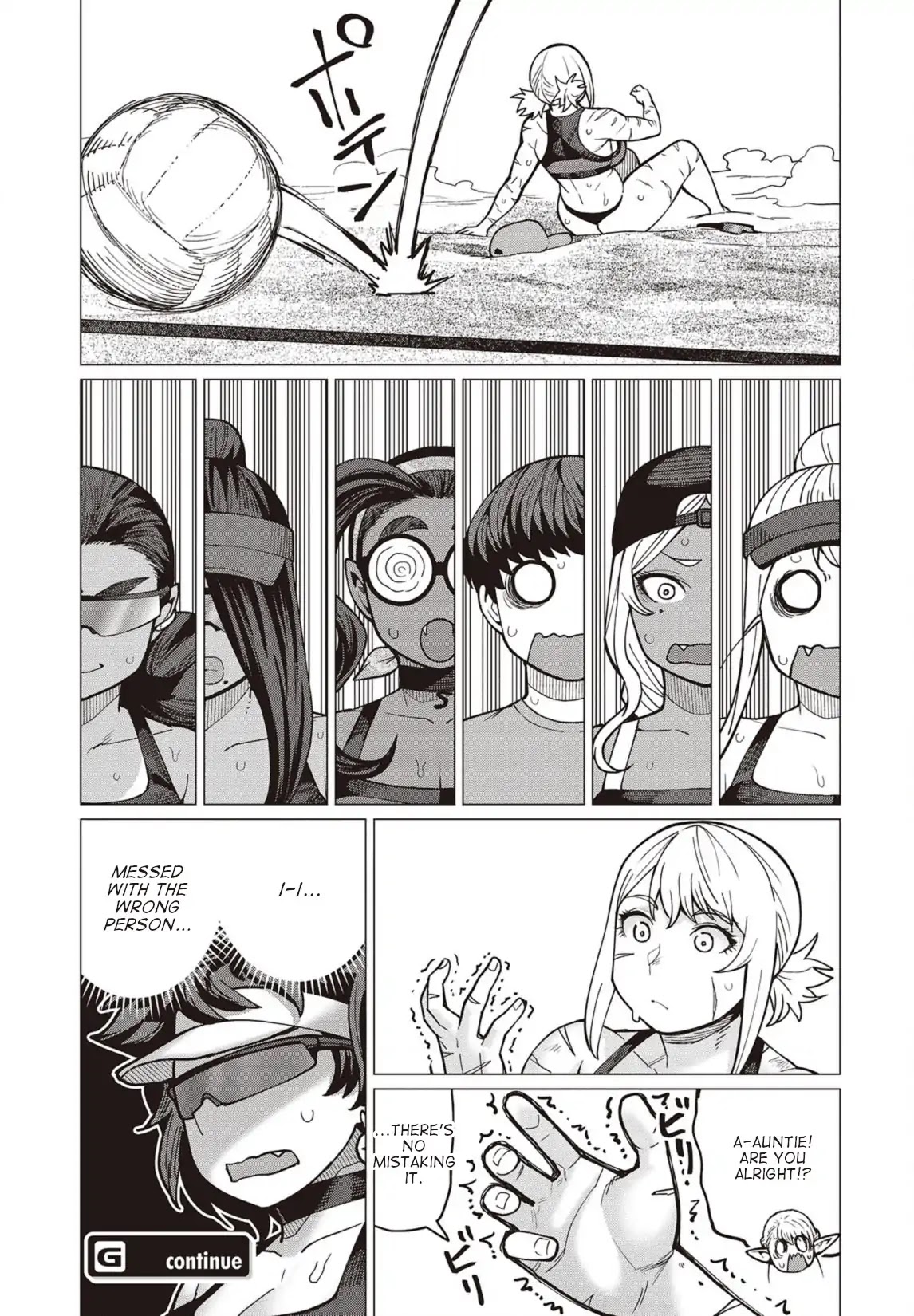 Elf-san wa Yaserarenai. Chapter 32 page 26 - Chapter 32: Appointment 32: Potato-Free Beach (Part II)