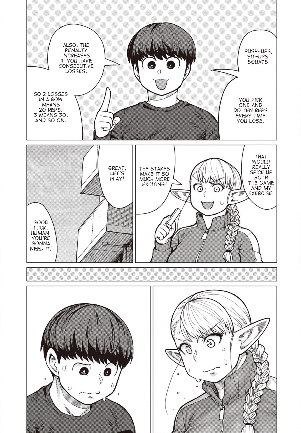 Elf-san wa Yaserarenai. Chapter 36 page 4 - Chapter 36: Appointment 36: Board Games Are Banned