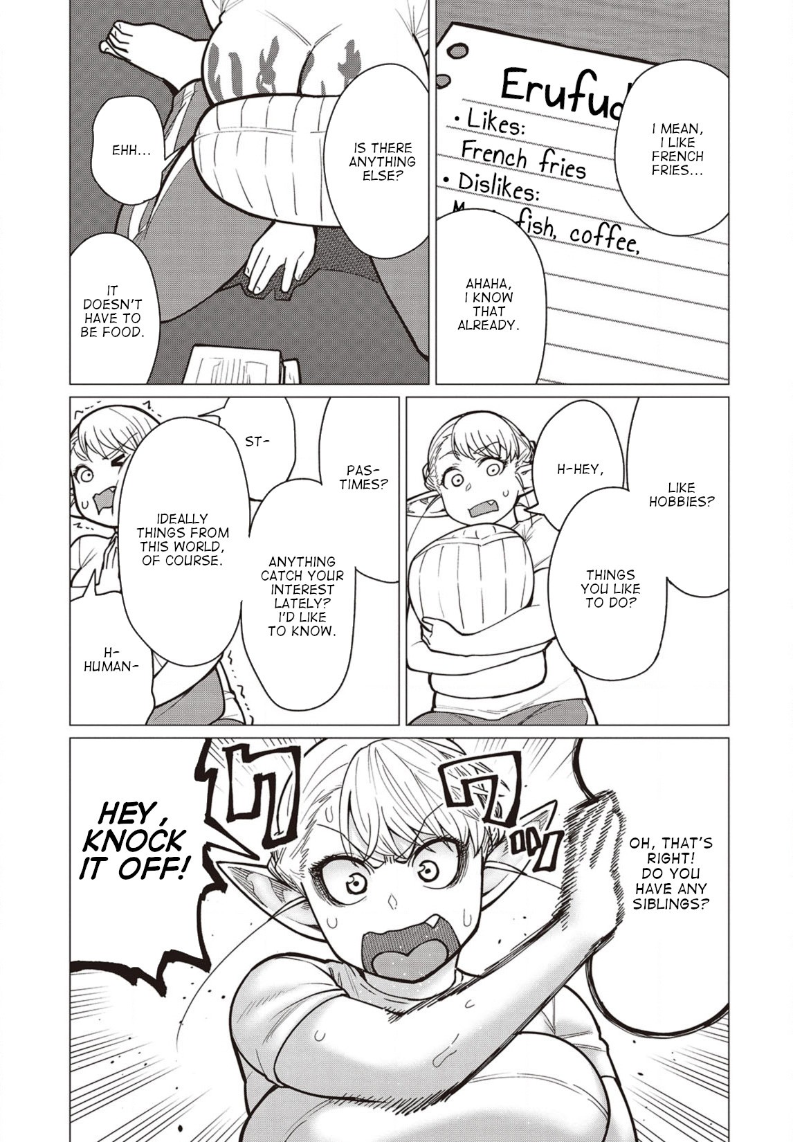 Elf-san wa Yaserarenai. Chapter 37 page 6 - Chapter 37: I Want to Lose Weight! A Field Guide to the Visitors from Another World
