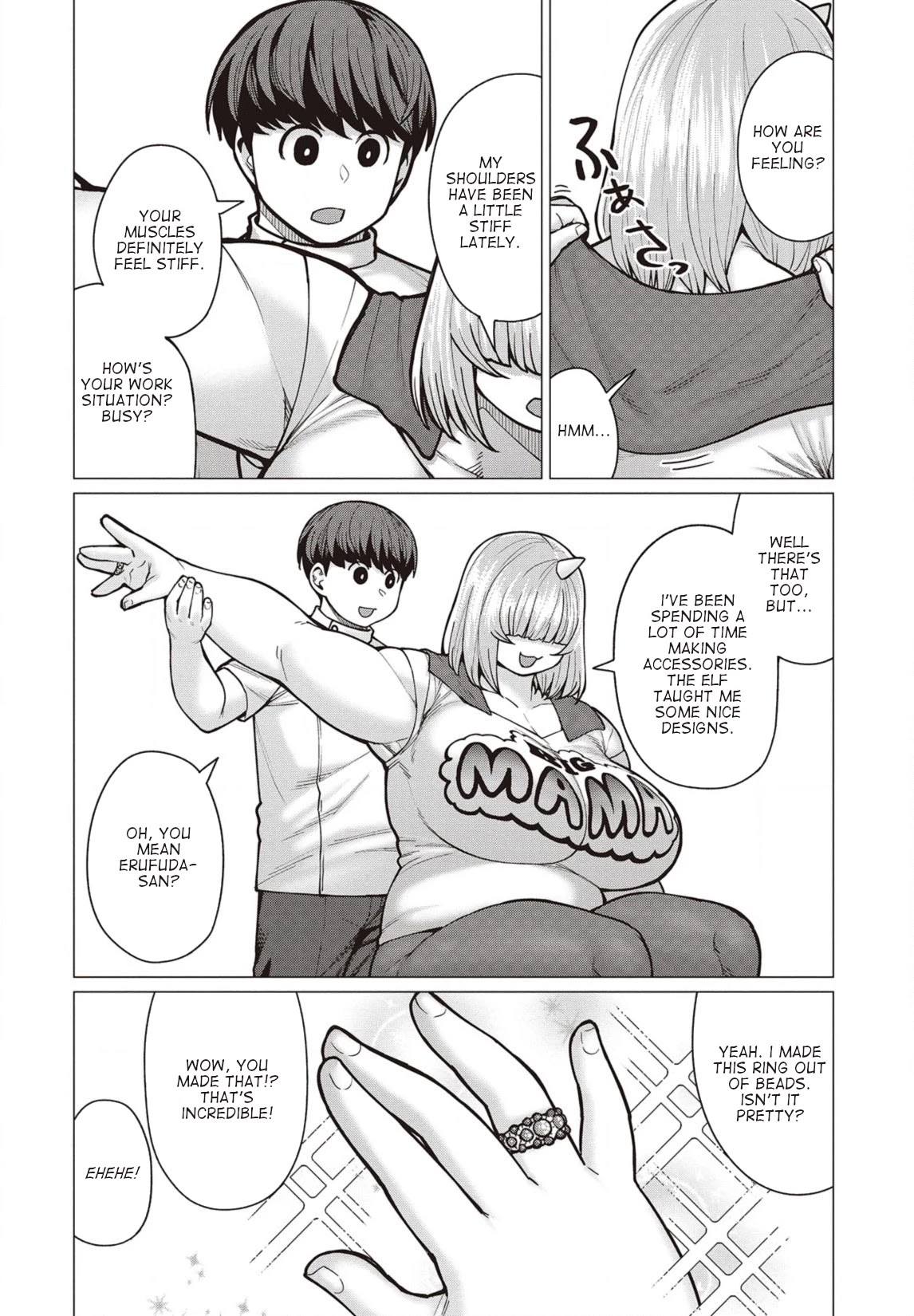 Elf-san wa Yaserarenai. Chapter 38 page 5 - Chapter 38: Appointment 38: Rumbling Boo