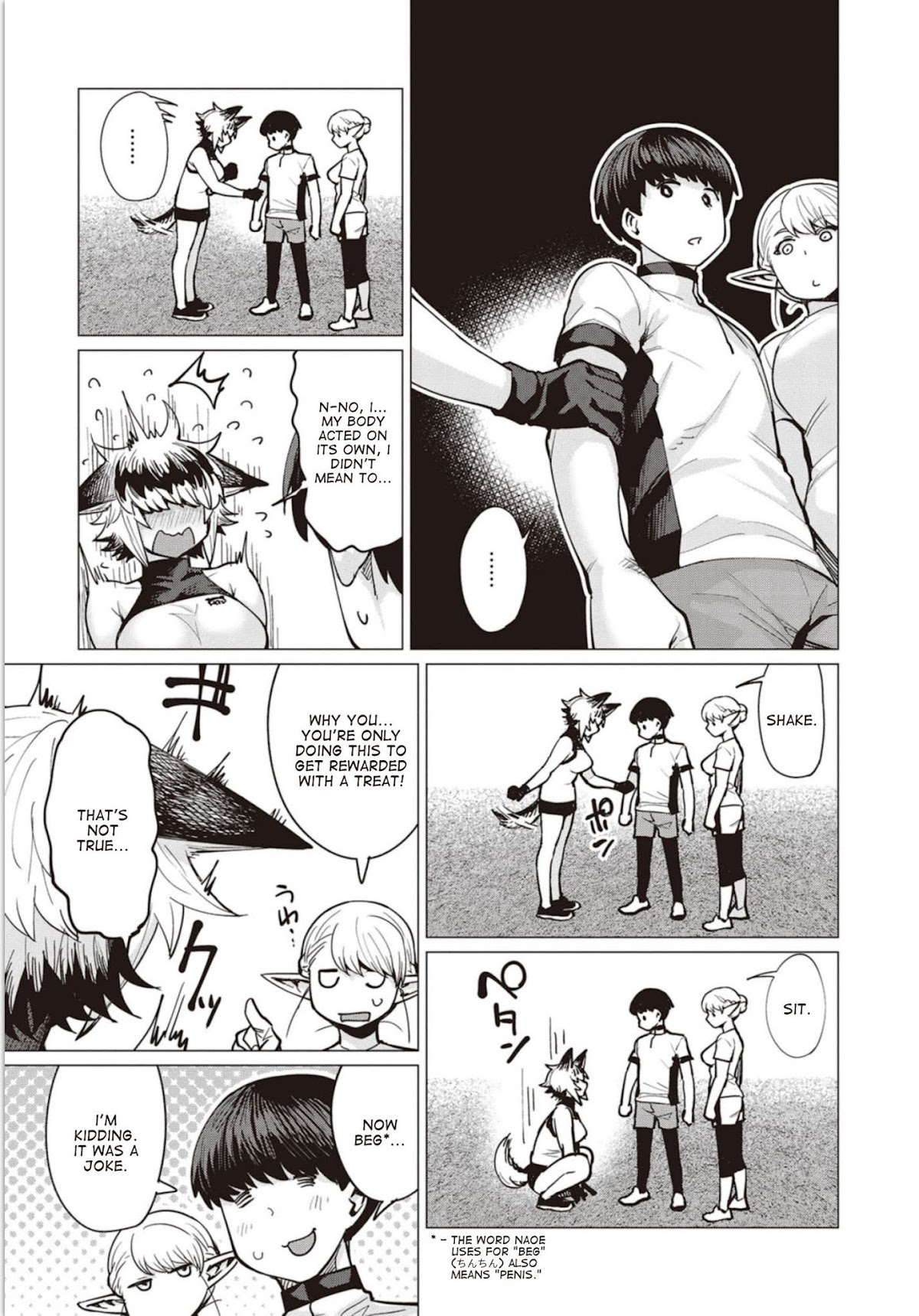Elf-san wa Yaserarenai. Chapter 6 page 19 - Chapter 6: Appointment 6: Baroness Dog