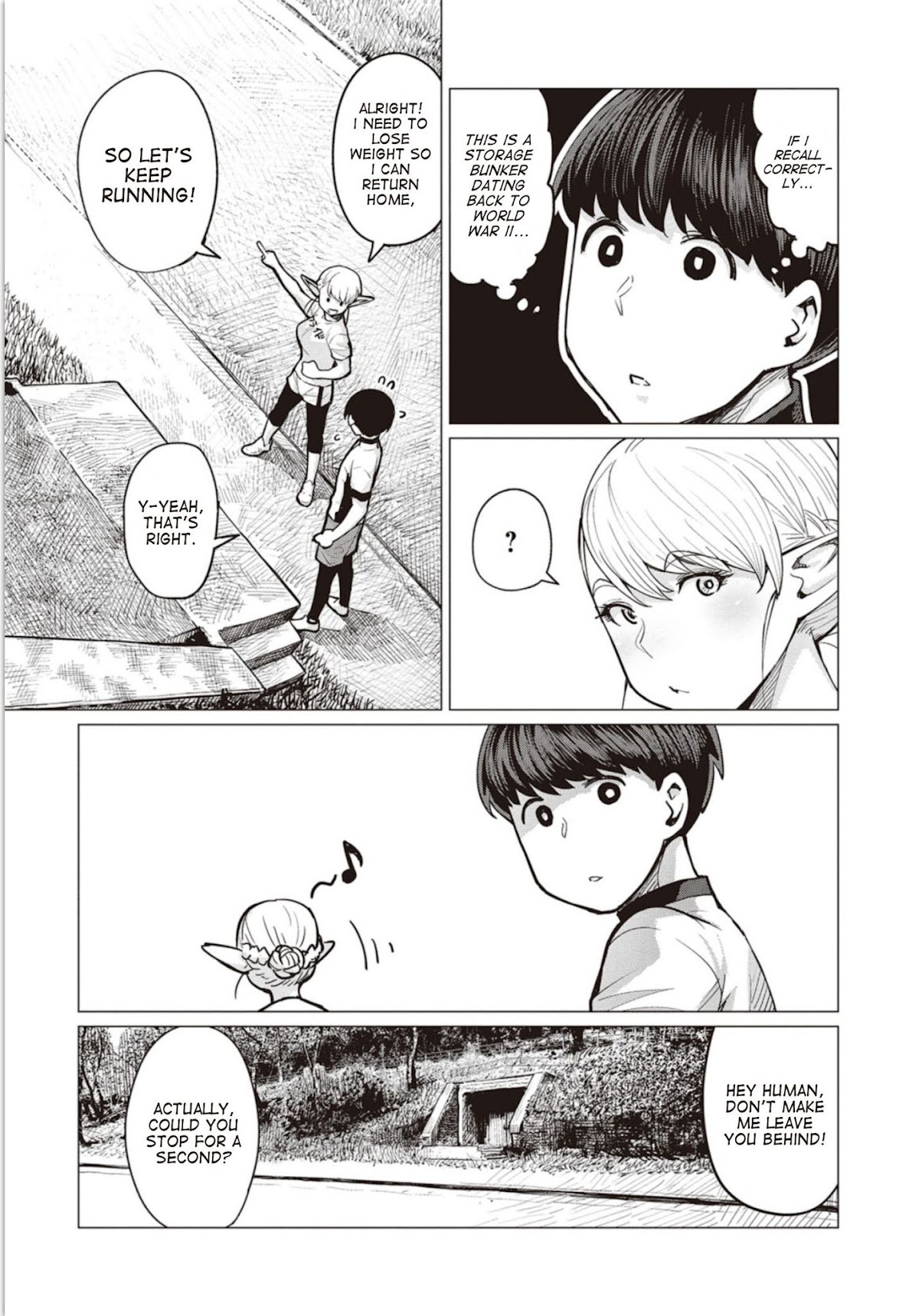 Elf-san wa Yaserarenai. Chapter 6 page 7 - Chapter 6: Appointment 6: Baroness Dog