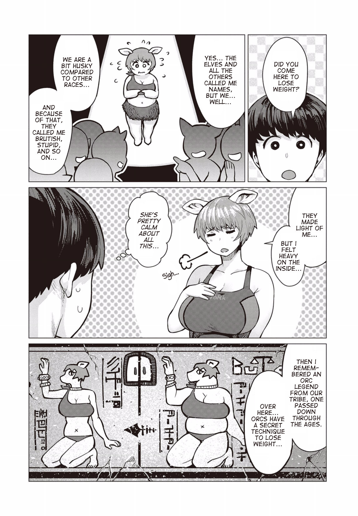 Elf-san wa Yaserarenai. Chapter 7 page 19 - Chapter 7: Appointment 7: Floating Pig